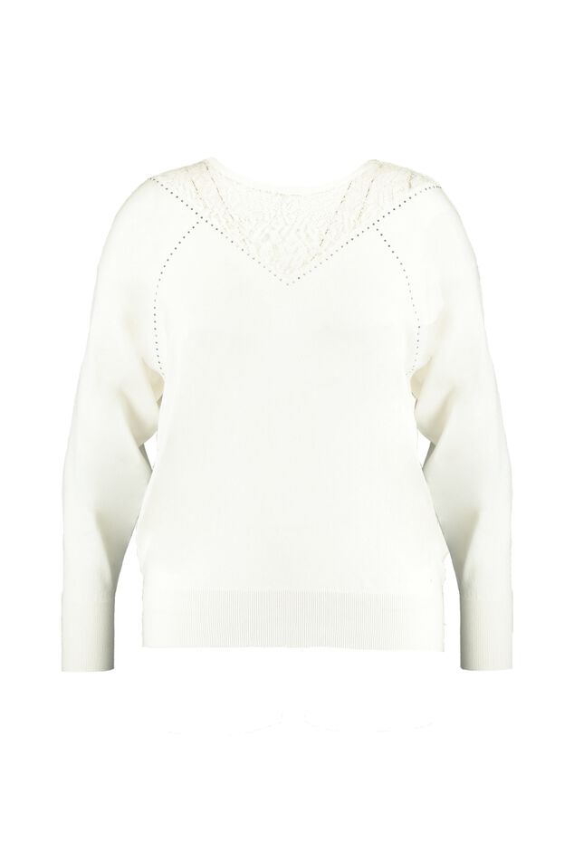 Häkeloberteil mit Lochmuster und Tunnelzug an der Taille  image number 1