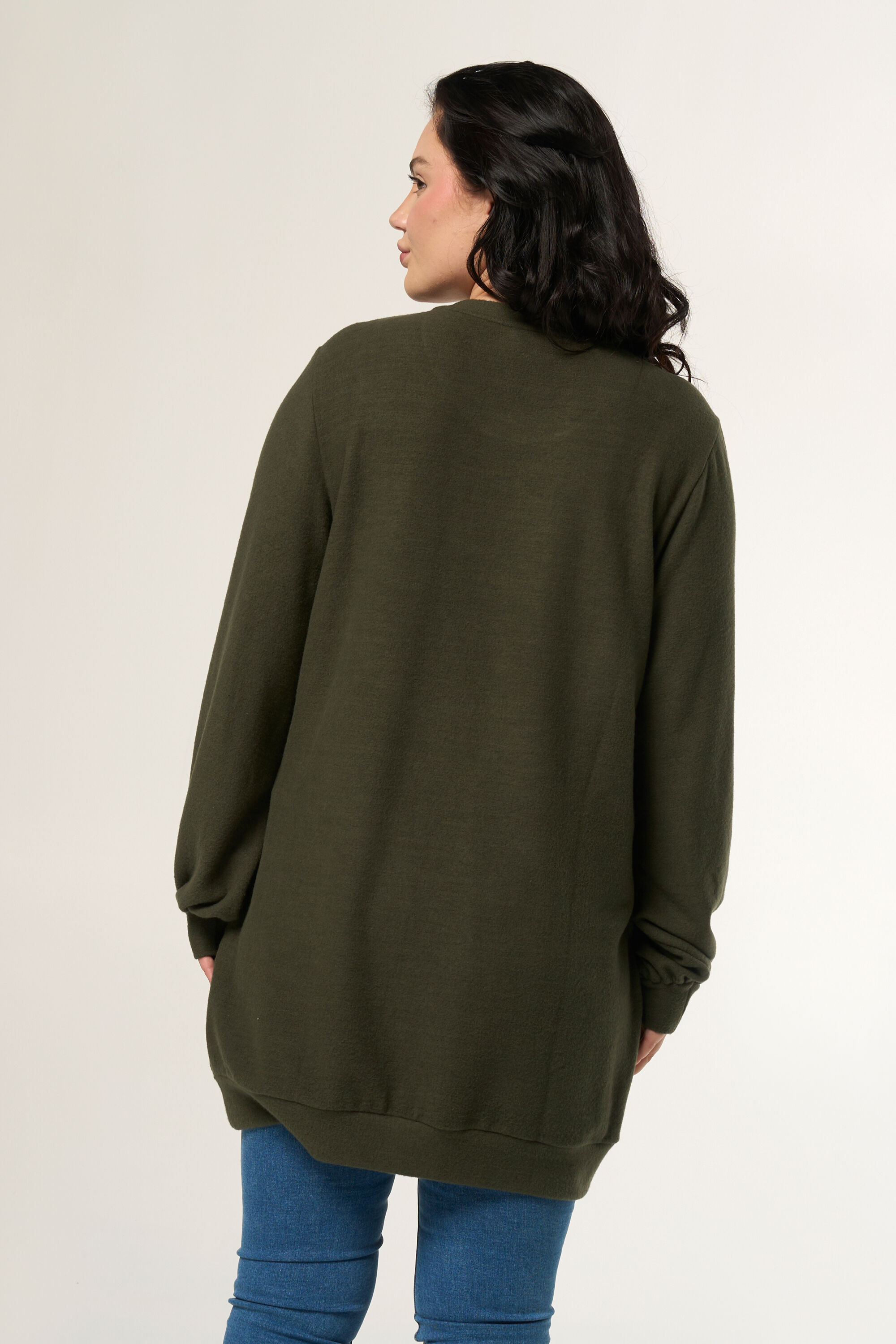 Langer Pullover mit Ballon&auml;rmeln image number 2