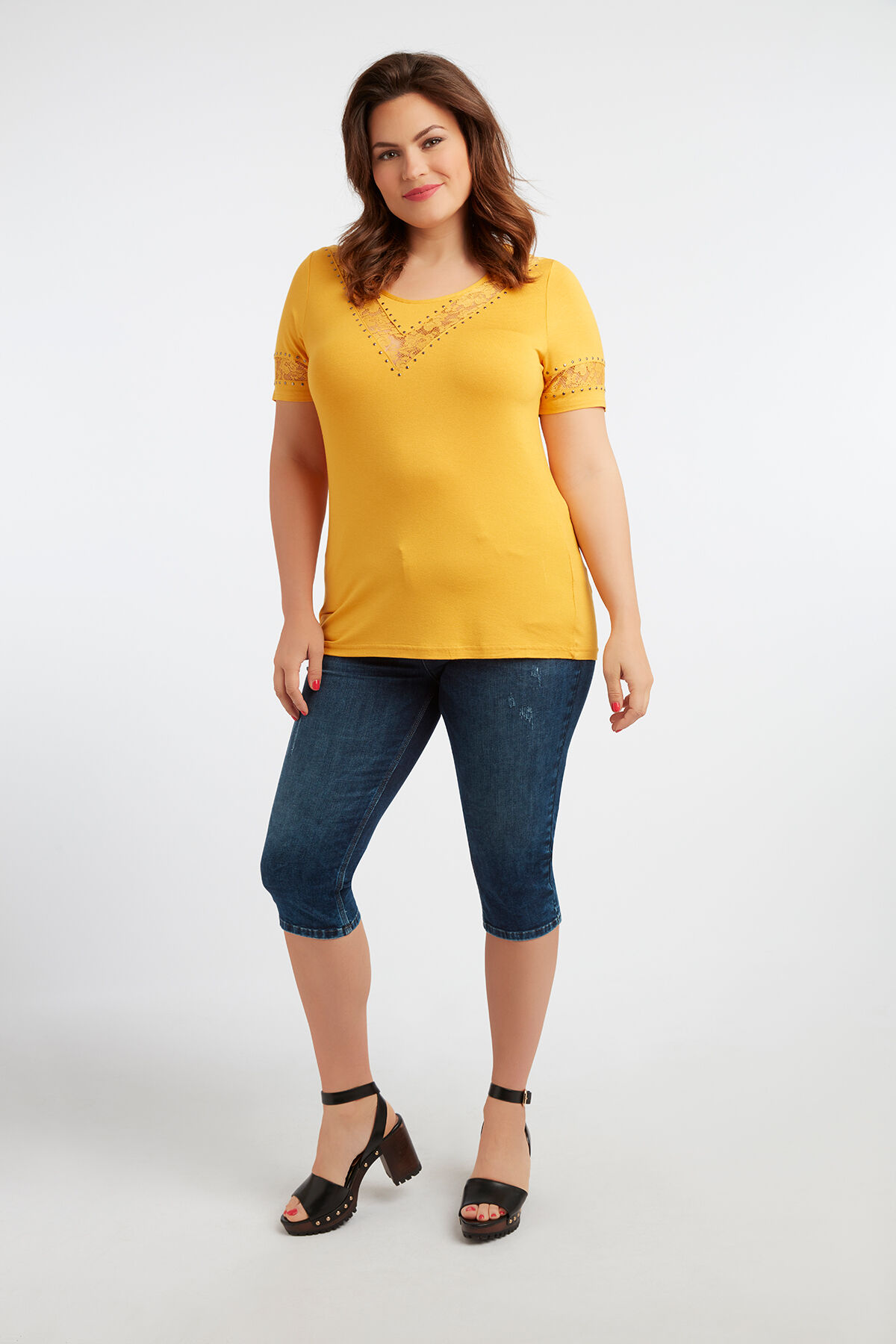 T-Shirt mit Spitze image number 3