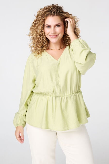Bluse mit Schößchen-Effekt Bluse mit Schößchen-Effekt
