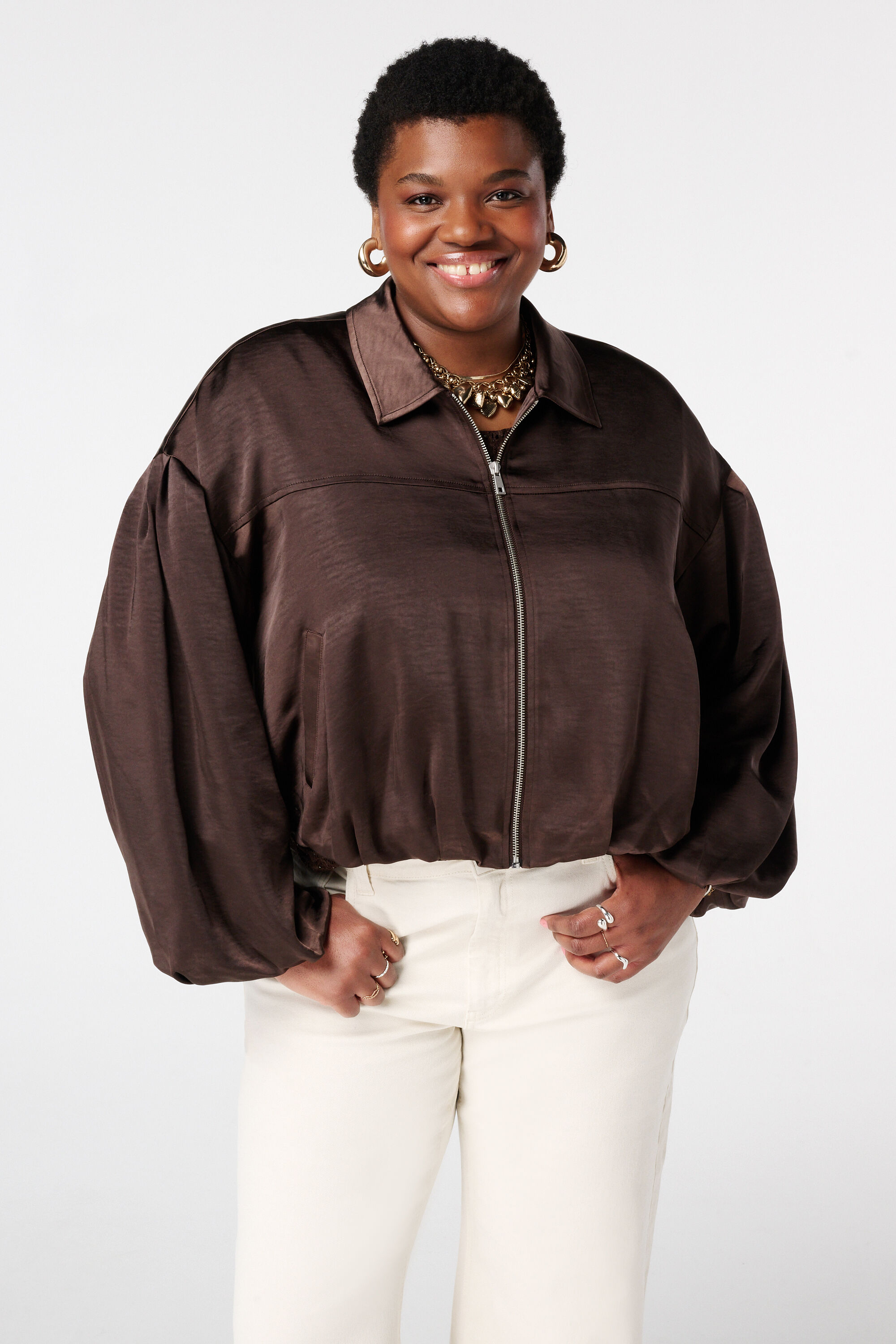 Satin-Bomberjacke image number 0