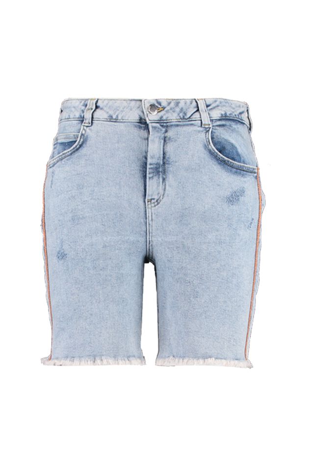 Shorts mit orangem Glitterstreifen image number 1