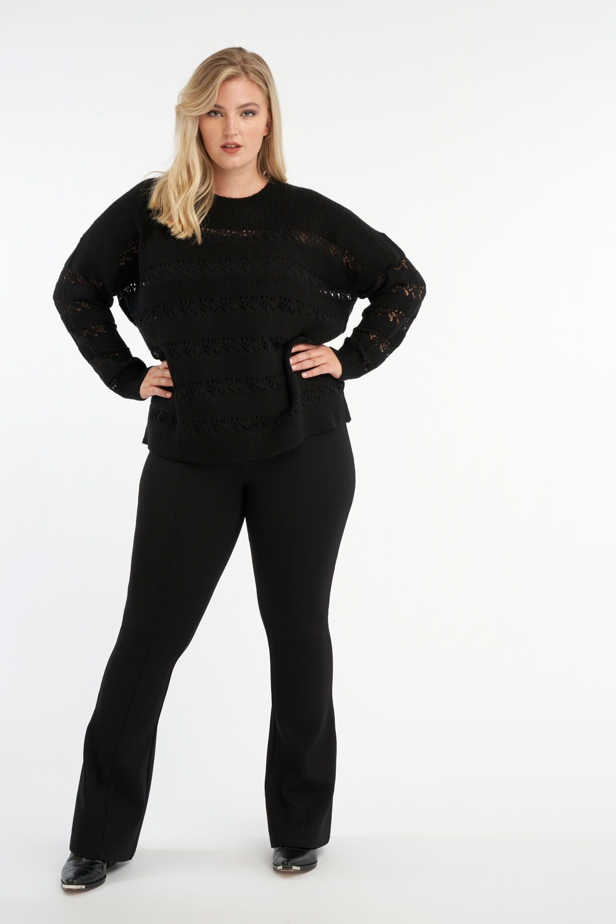 Sweatshirt mit Lochmuster-&Auml;rmeln image number 5