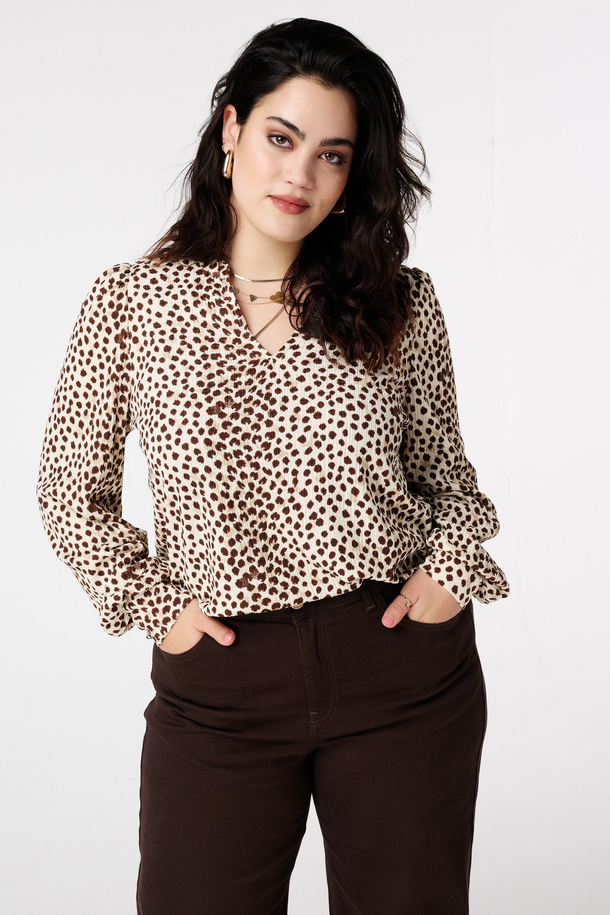 Top mit elegantem Print