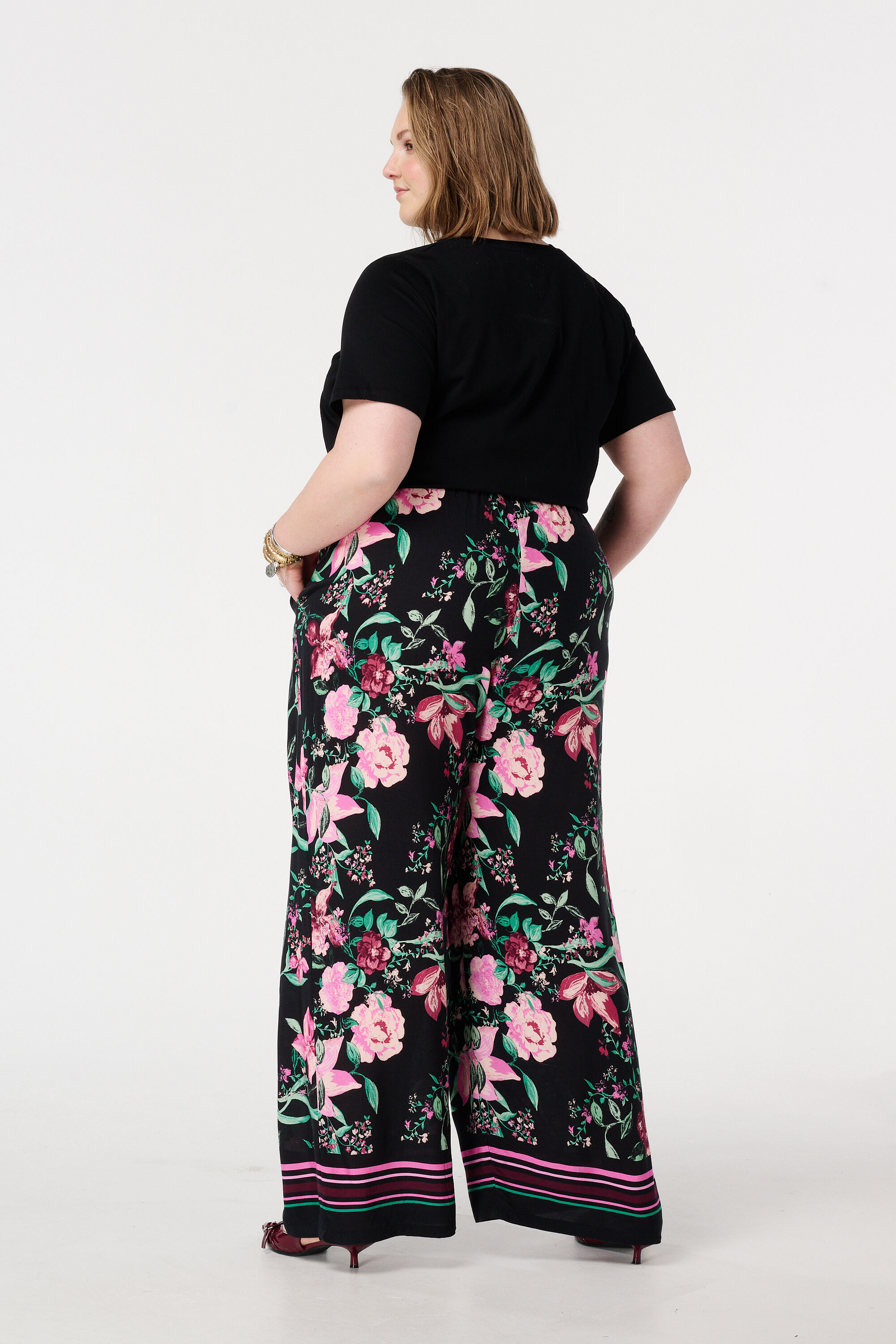 Wide Leg Hose mit Print image number 3