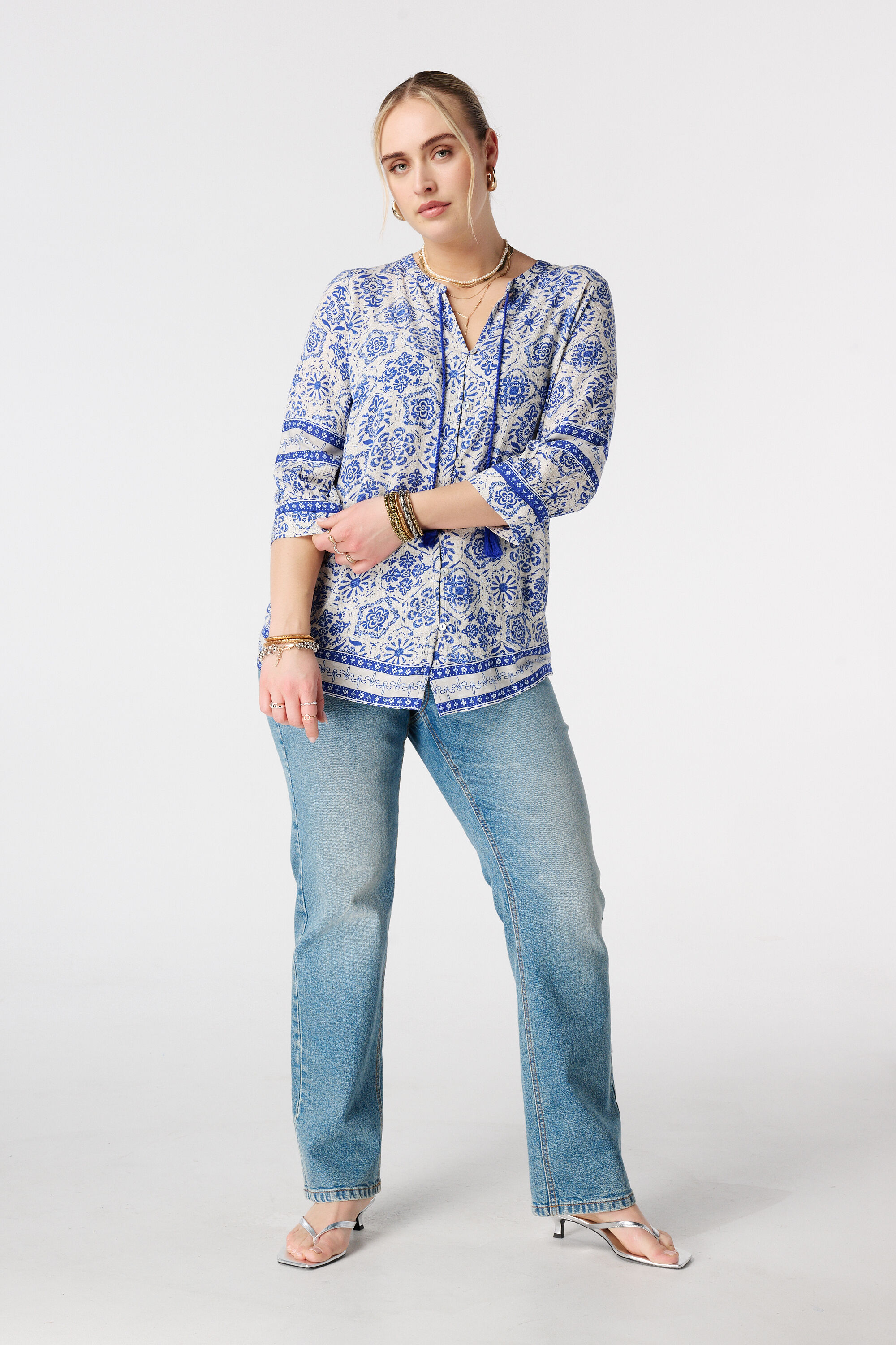 Bluse mit Knopfleiste image number 3