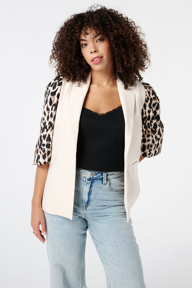 Blazer mit Panther-Print und Puffärmeln image number 0
