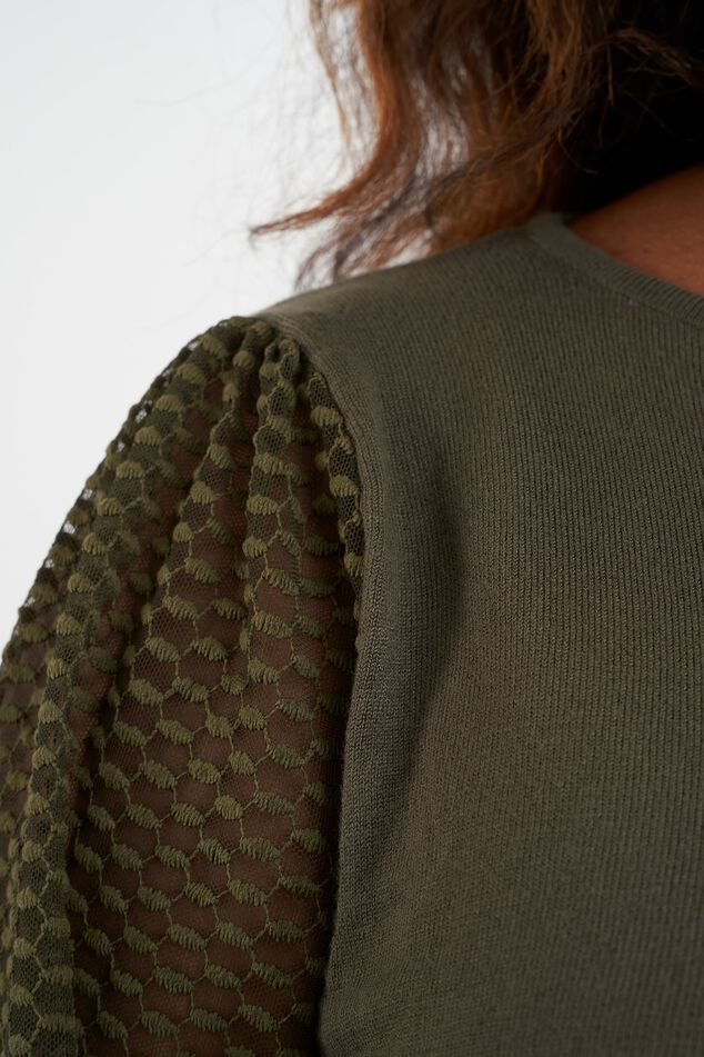 Langes Sweatshirt mit Chiffon-Ärmeln  image number 5