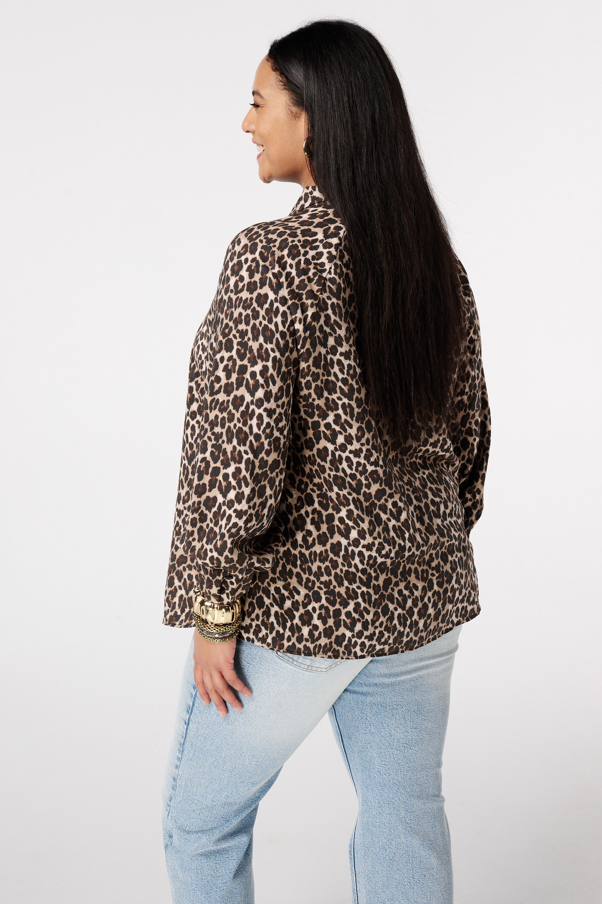 Bluse mit Animal-Print image number 3