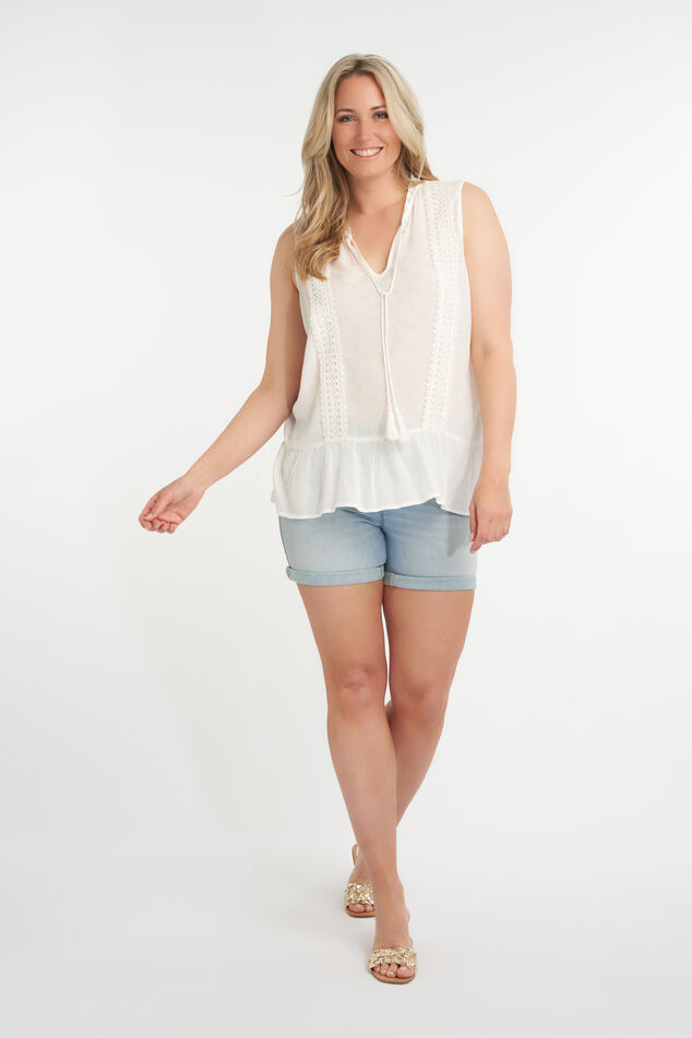 Ärmellose Spitzen-Bluse image number 4