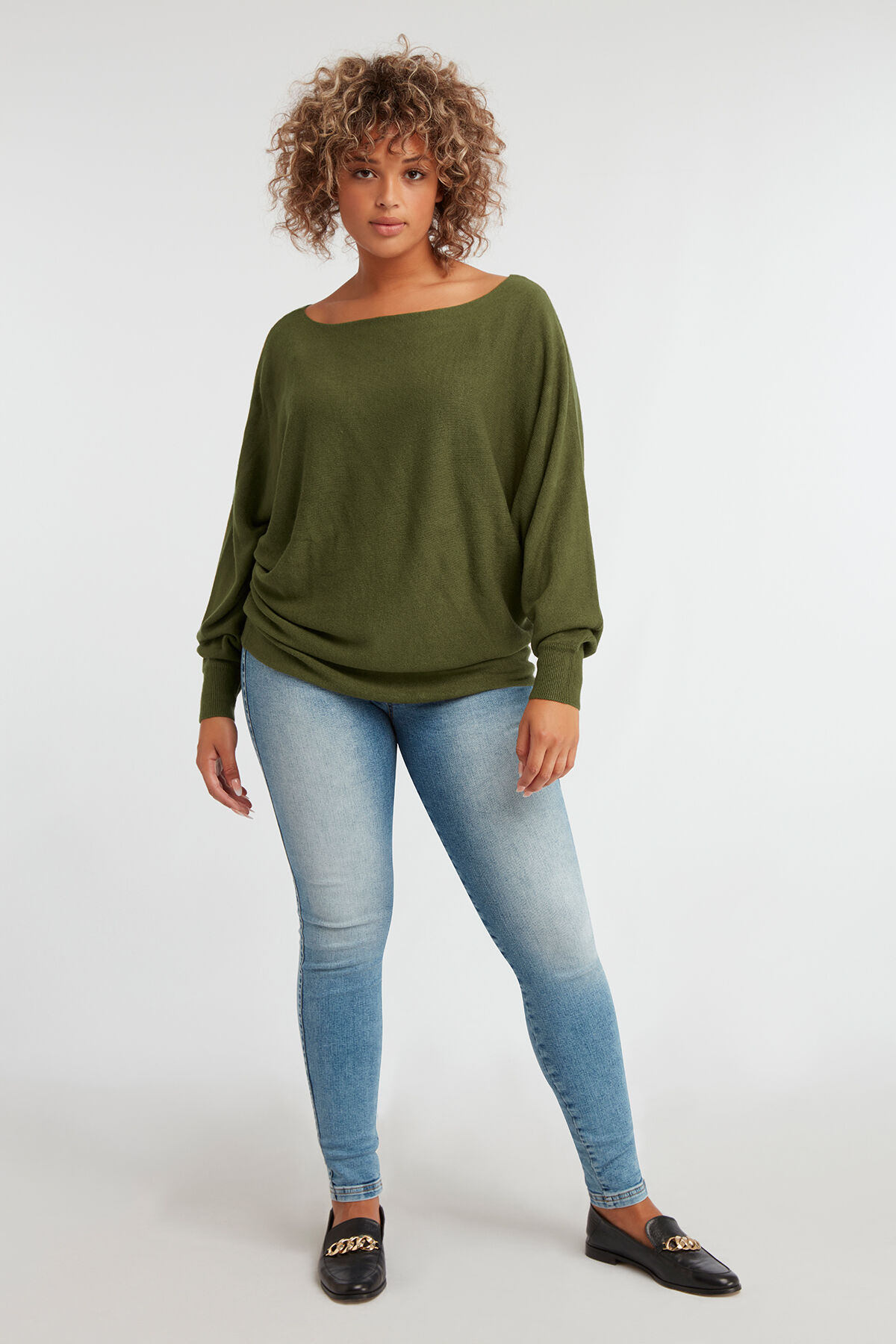 Pullover mit Fledermaus&auml;rmeln image number 3