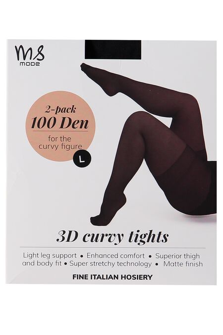 2er-Pack 3D Superstretch-Strumpfhose 100 den