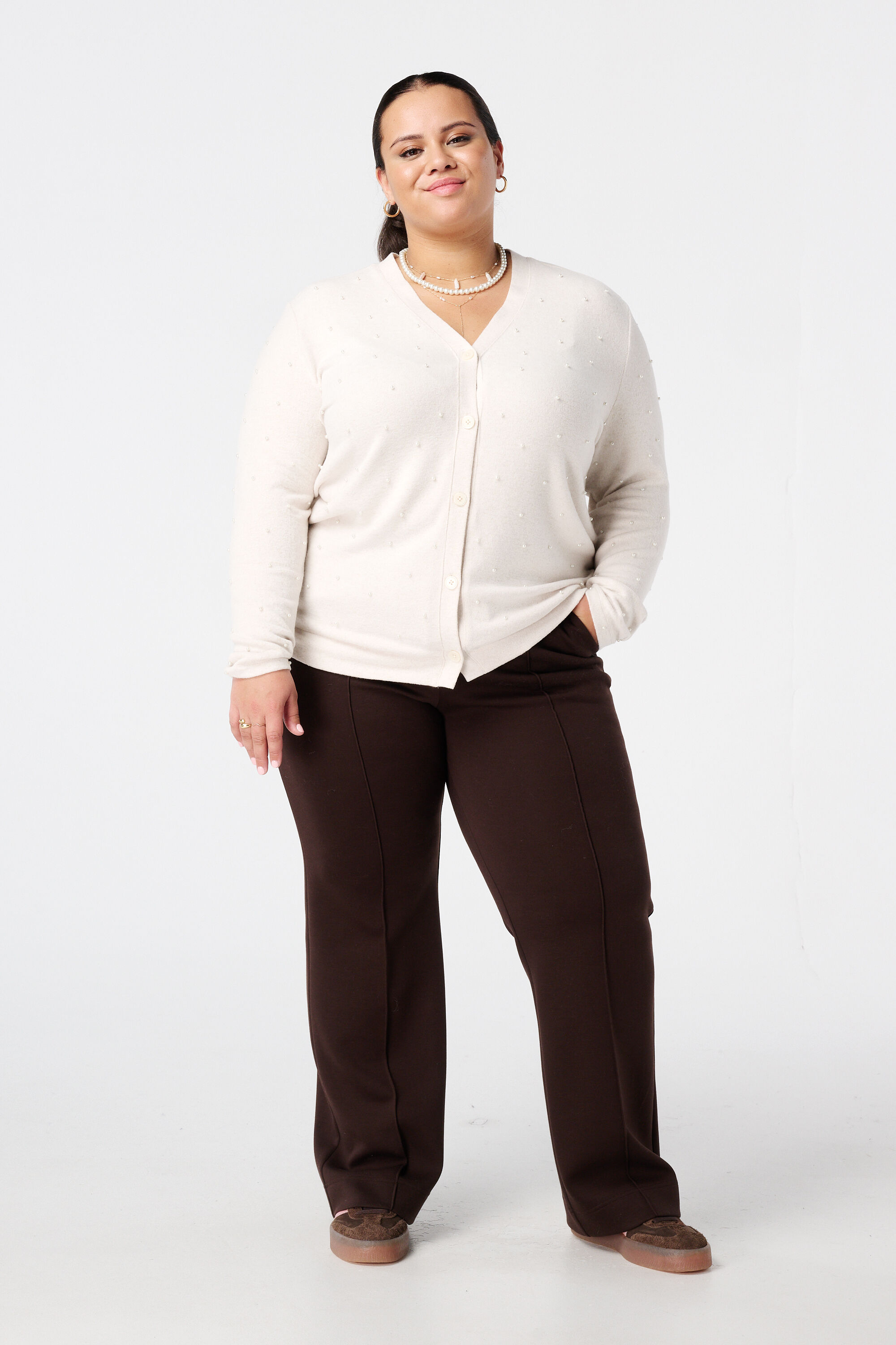 Weste mit Perlen und Knopfverschluss image number 5