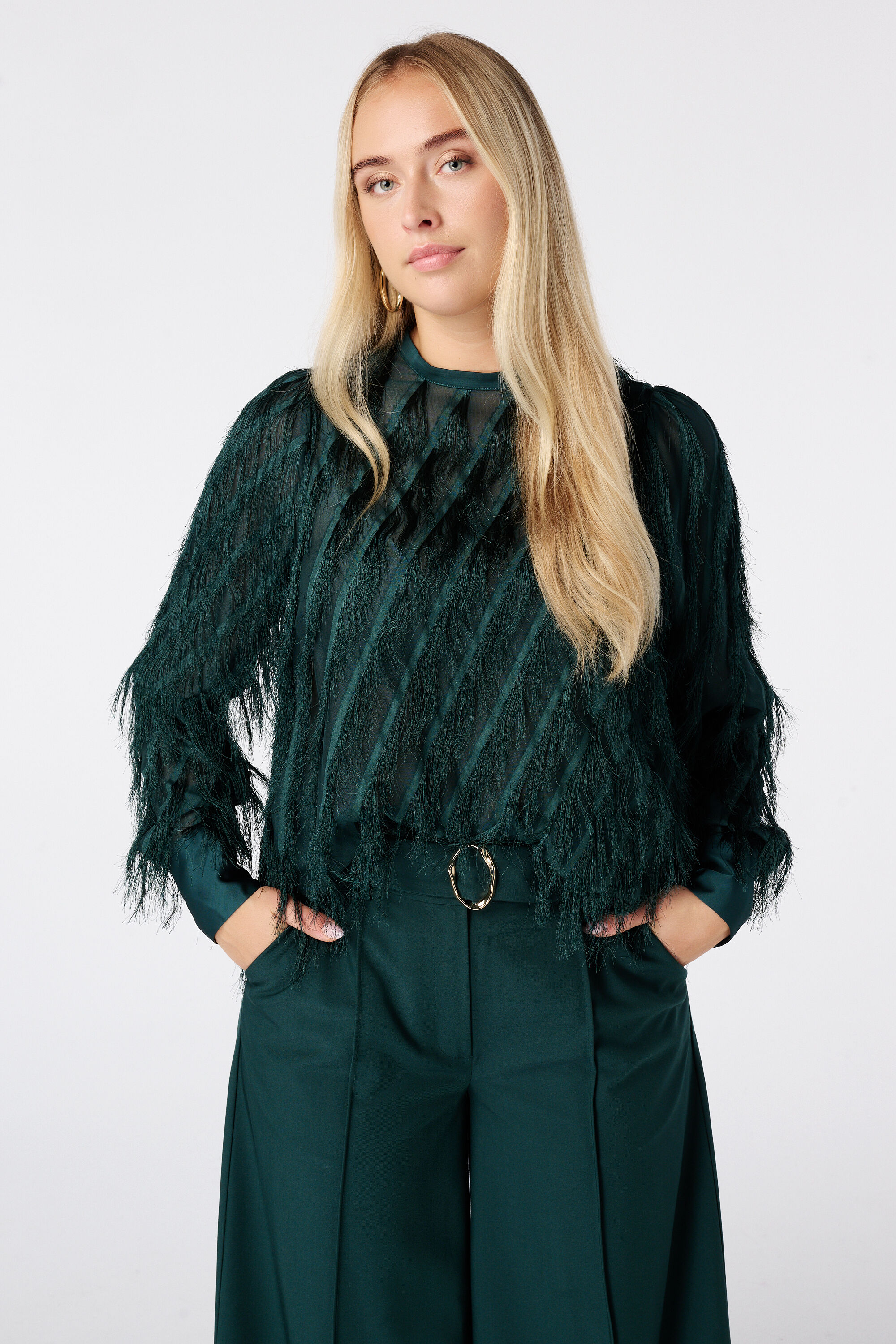Bluse mit Rundhalsausschnitt image number 0