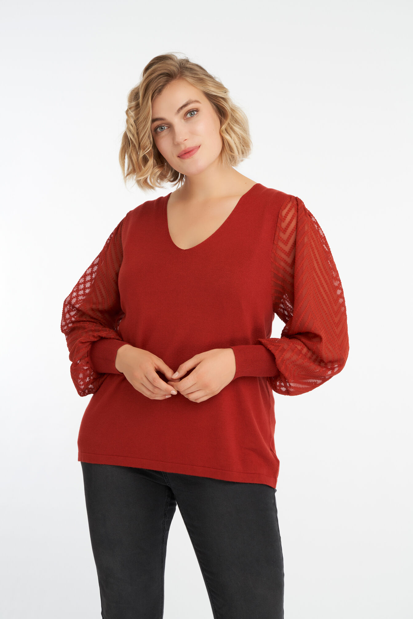 Sweatshirt mit bauschigen &Auml;rmeln image number 0