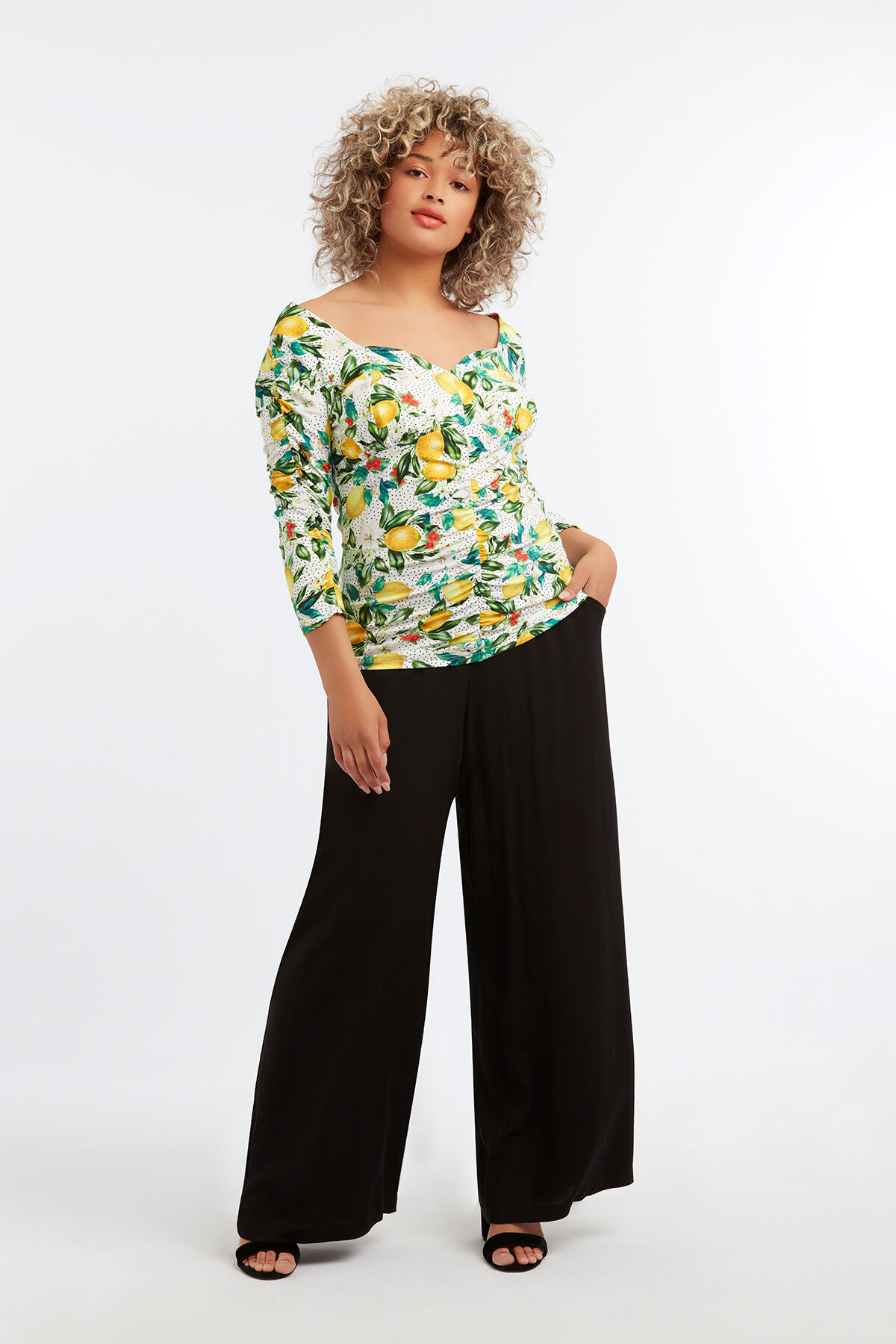 Top mit Zitronen-Print image number 0