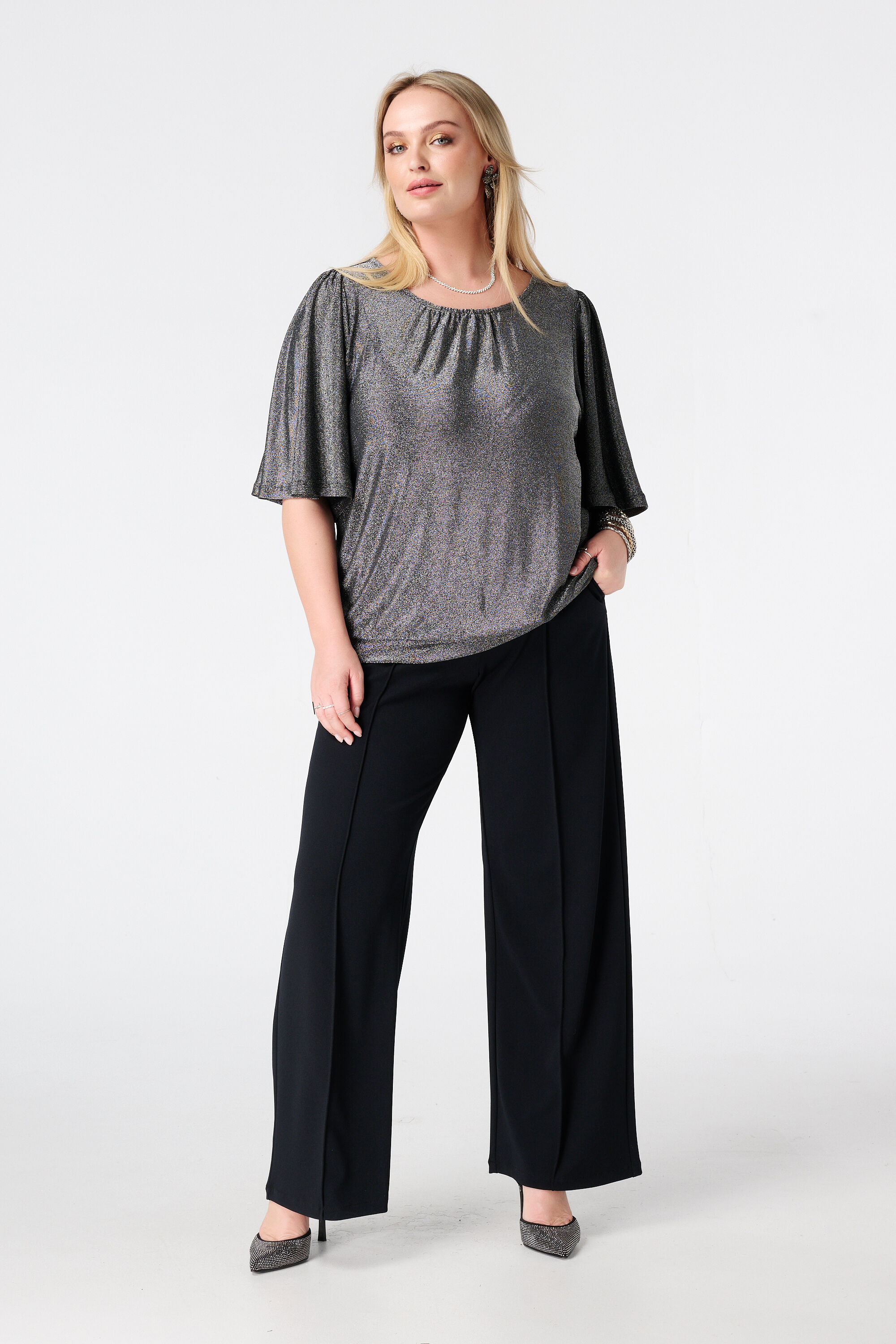 Top mit ausgestellten &Auml;rmeln und Lurex image number 5