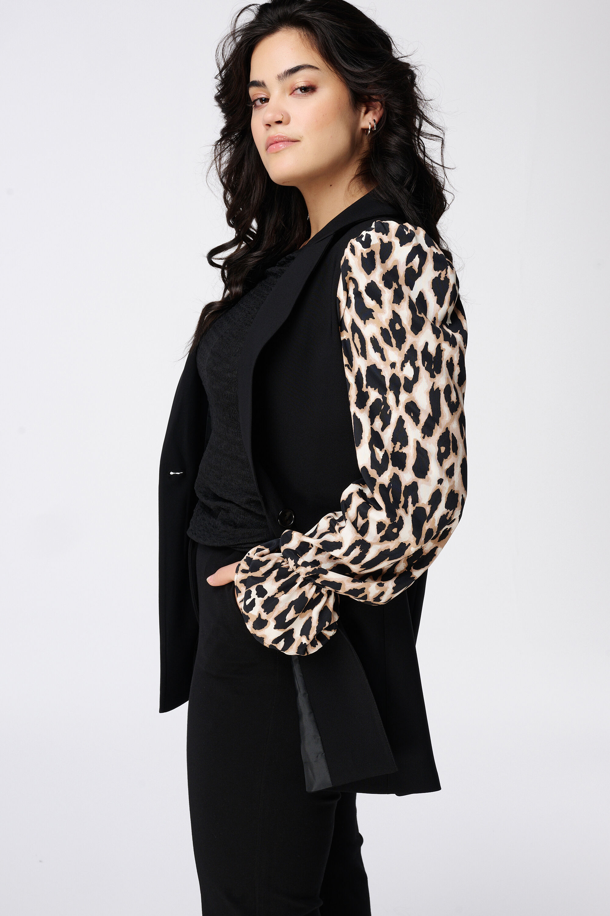 Blazer mit Leopard-Print  image number 4