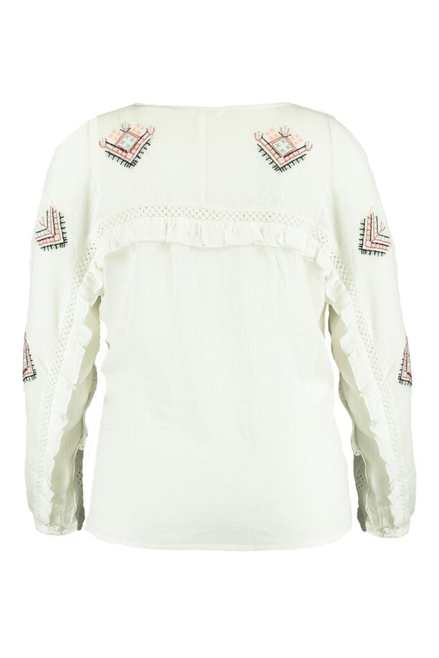 Bluse mit Stickerei  image number 2