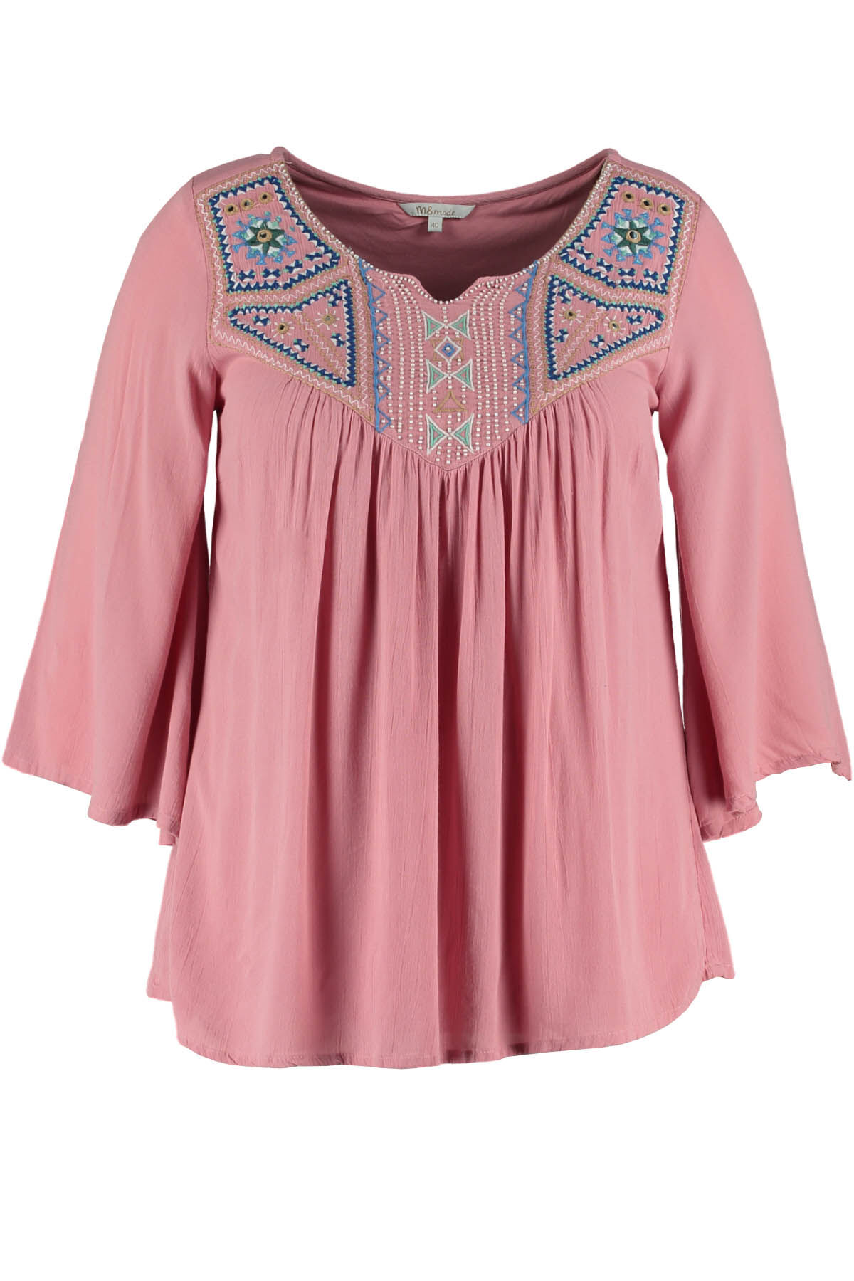 Bluse mit Stickerei image number 1