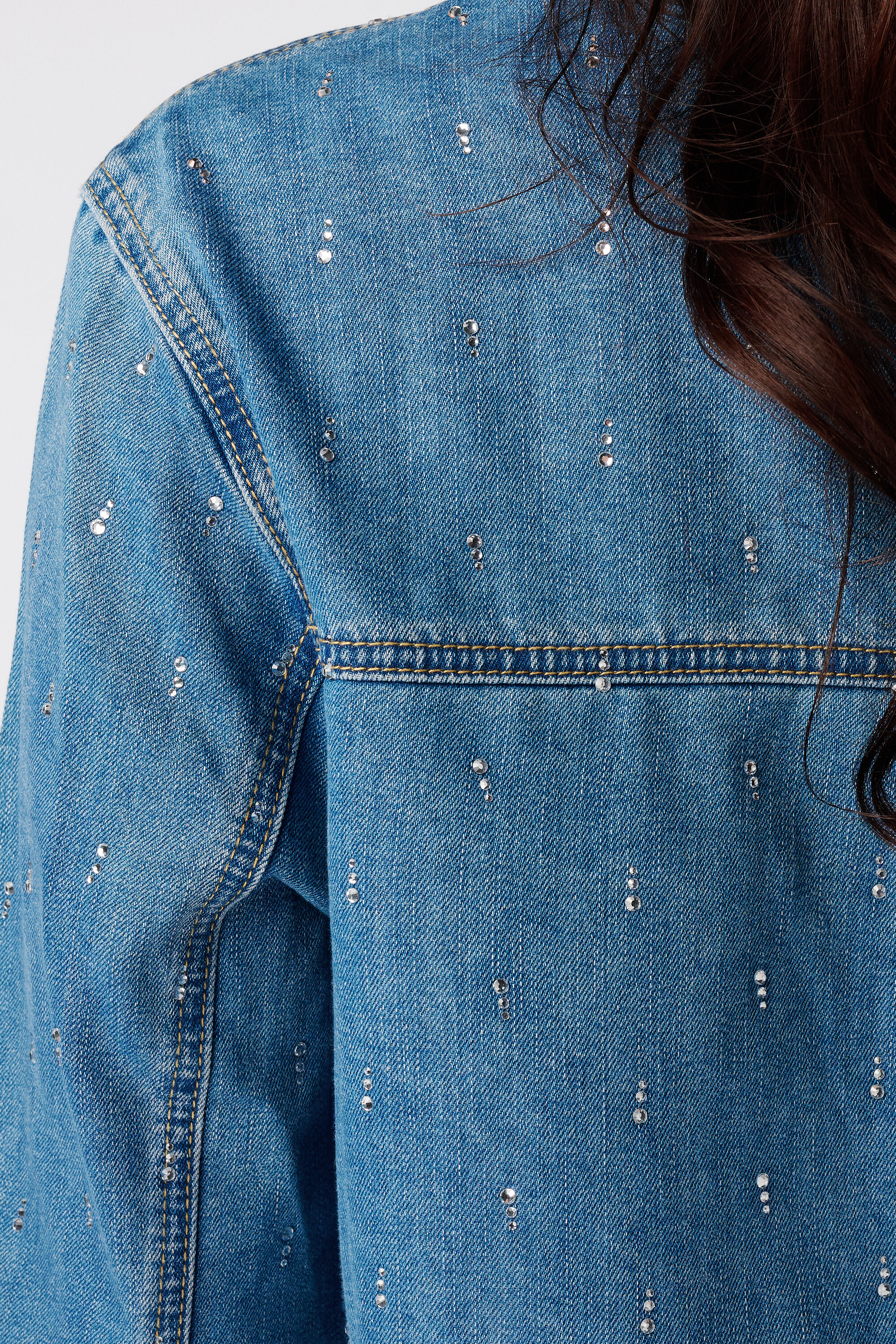 Denimbluse mit Strass image number 6