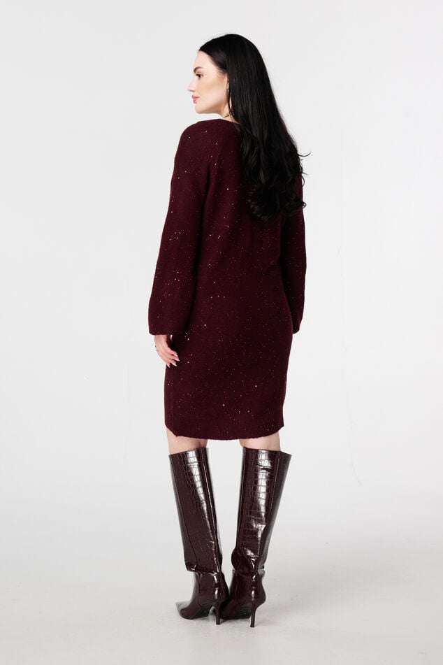 Strick-Tunika mit Glitzer und Pailletten image number 3