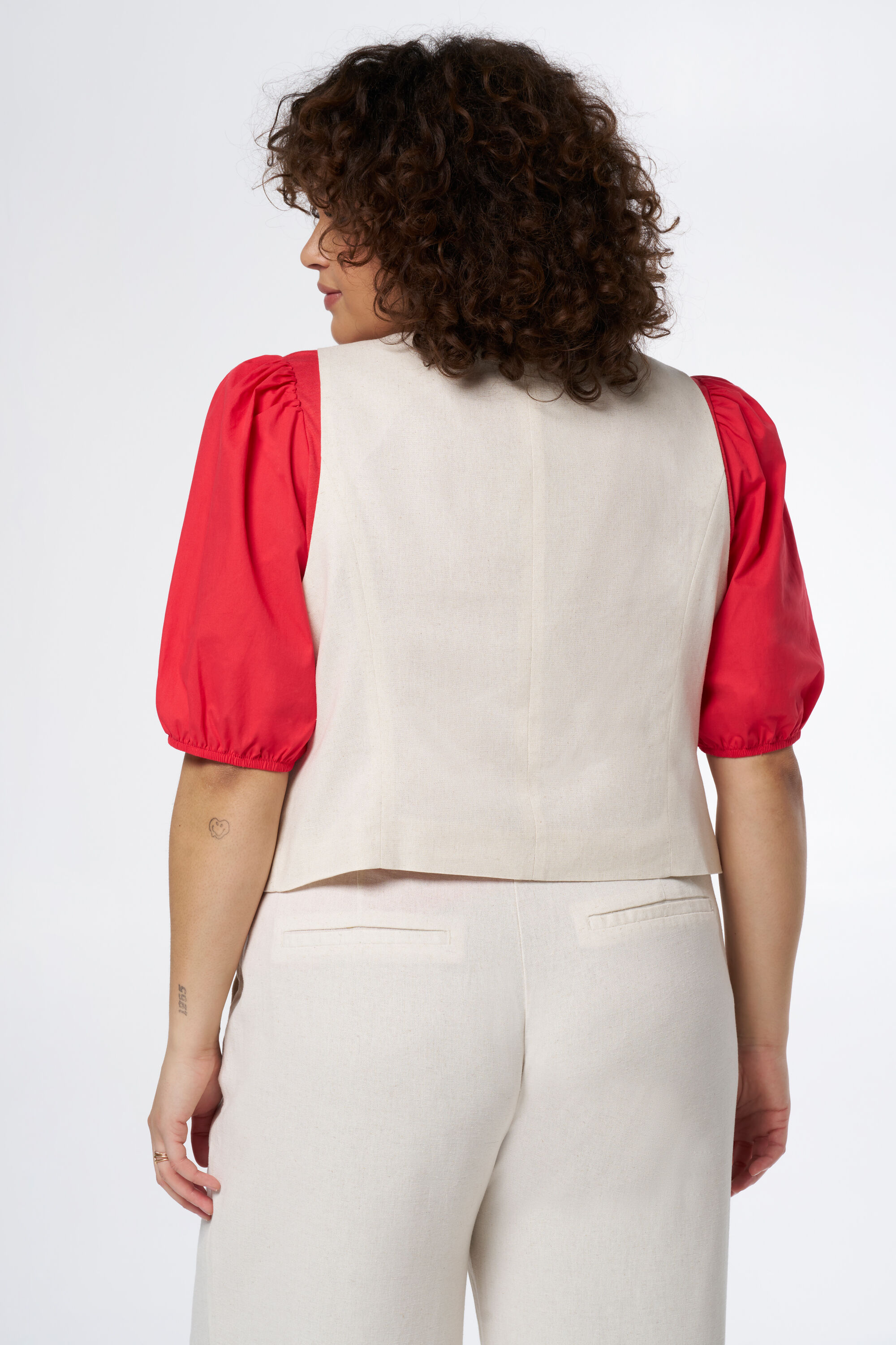 Leinenweste mit Schildpattkn&ouml;pfen image number 3