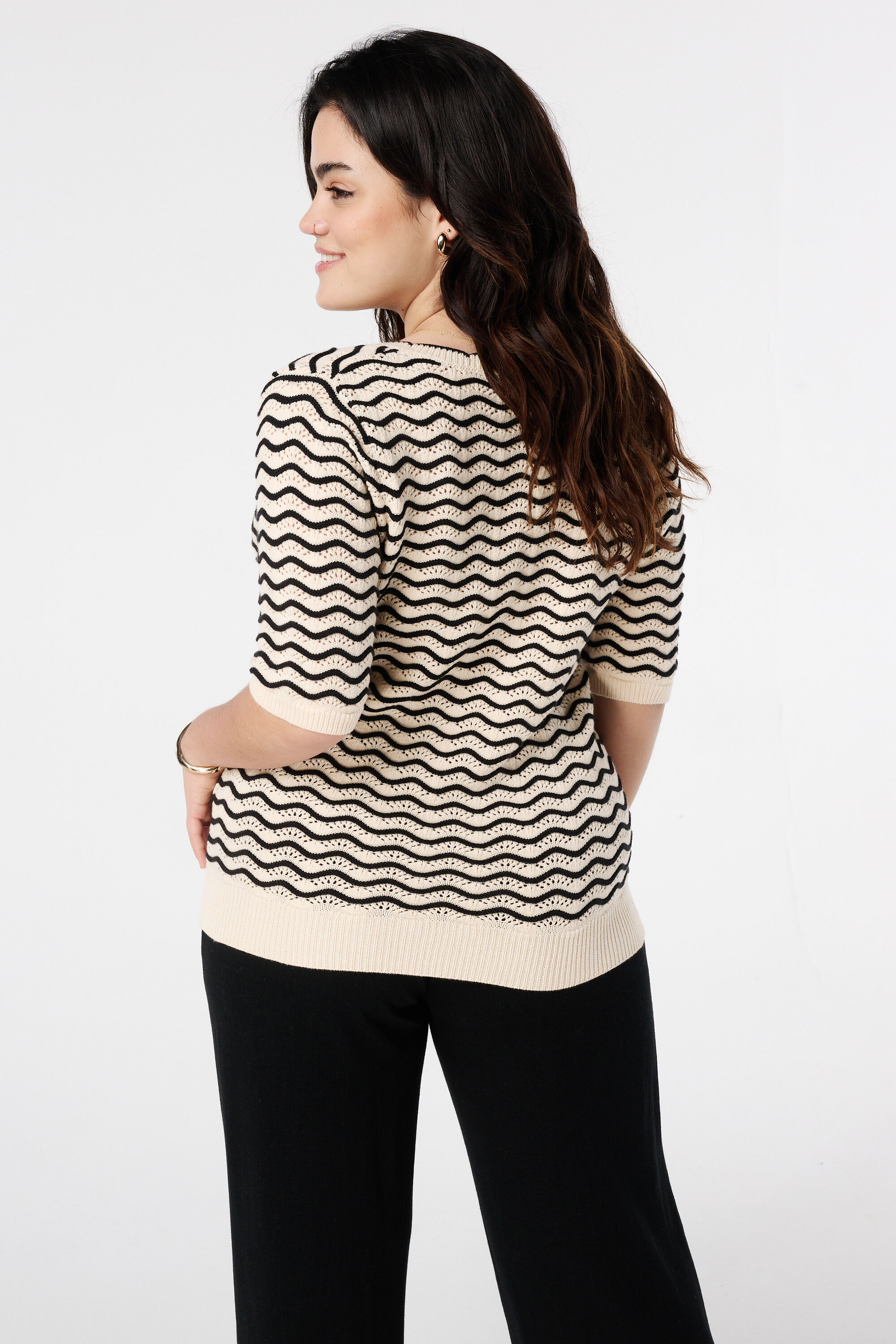 Gestreifter Strickpullover image number 3