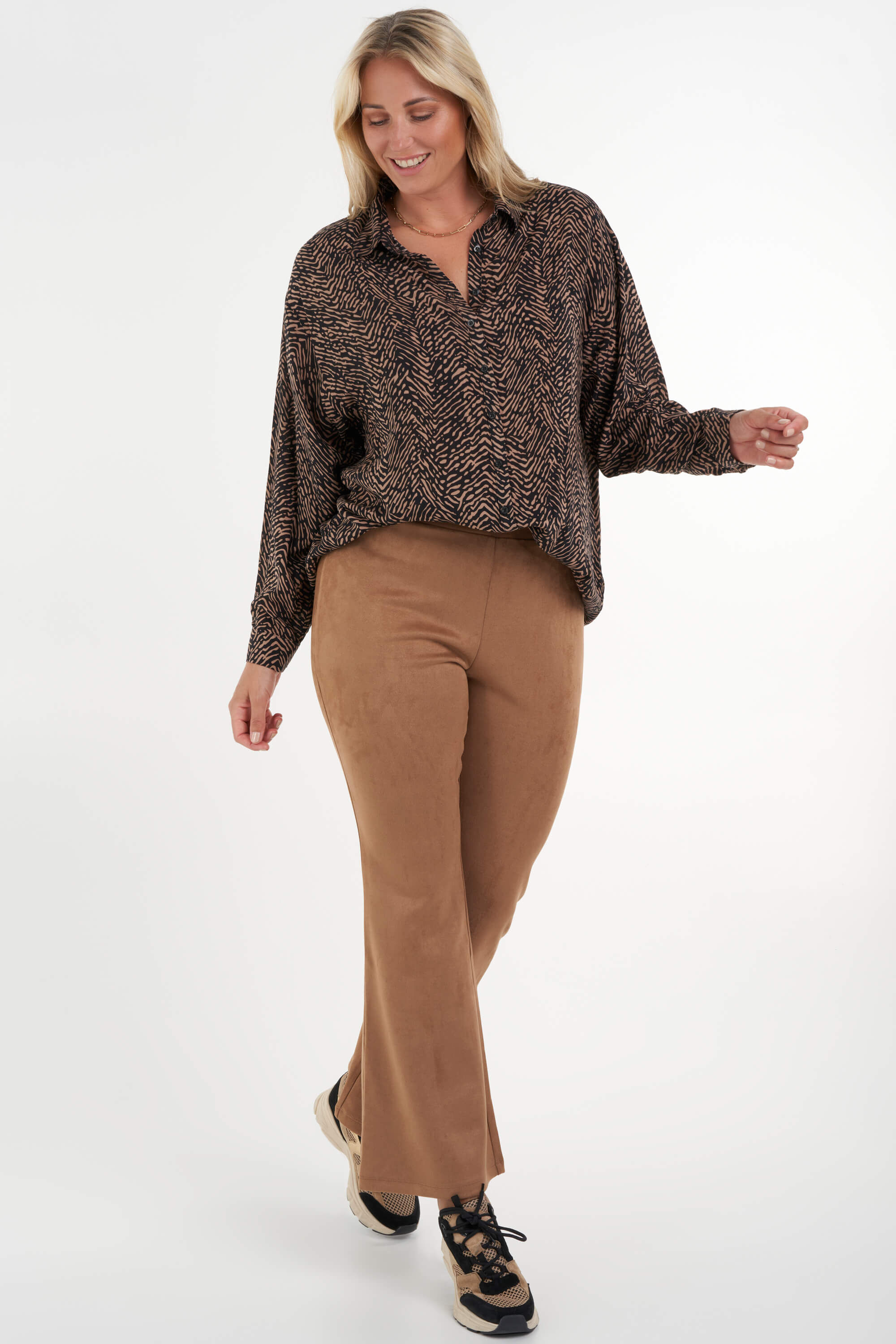 Ausgestellte Velours-Leggings  image number 3