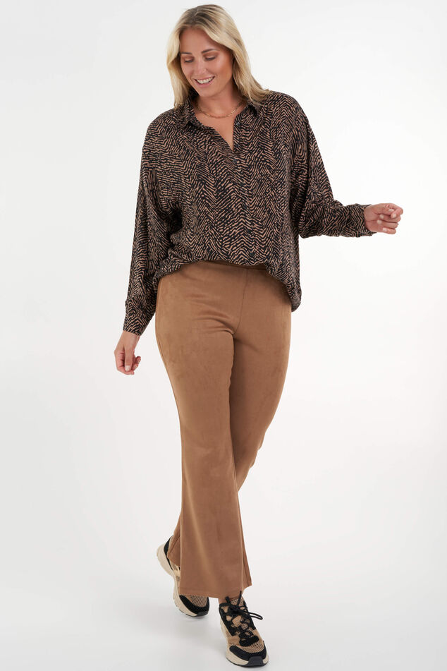 Ausgestellte Velours-Leggings  image number 3