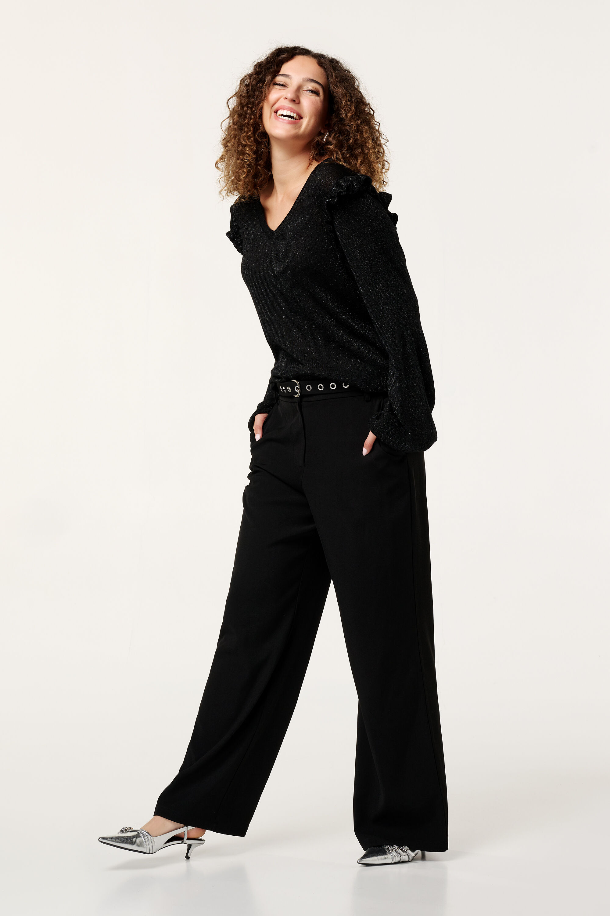 Pullover mit R&uuml;schen und Glitzer image number 5