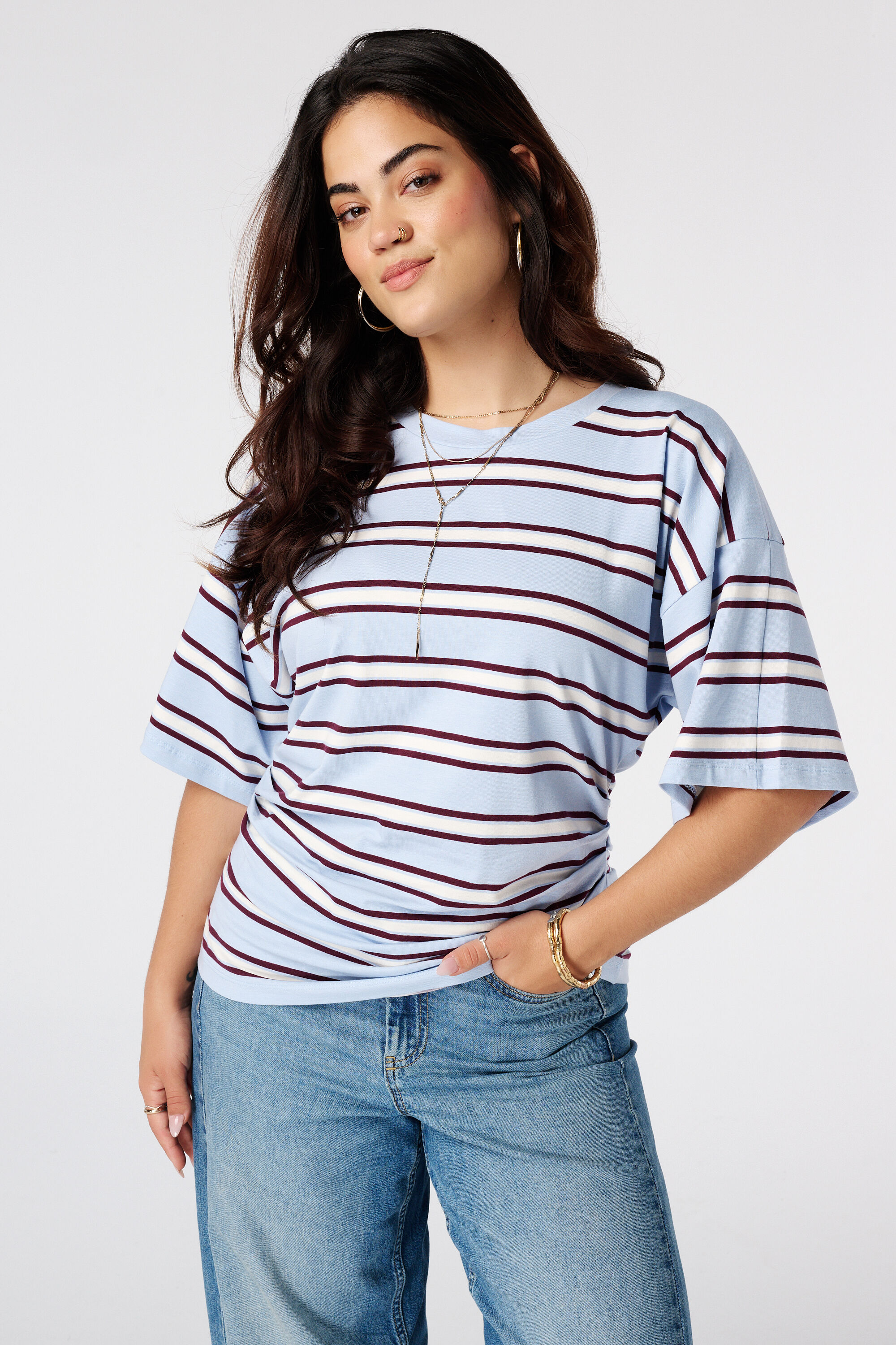 Figurbetontes Shirt mit Schmetterlings&auml;rmeln