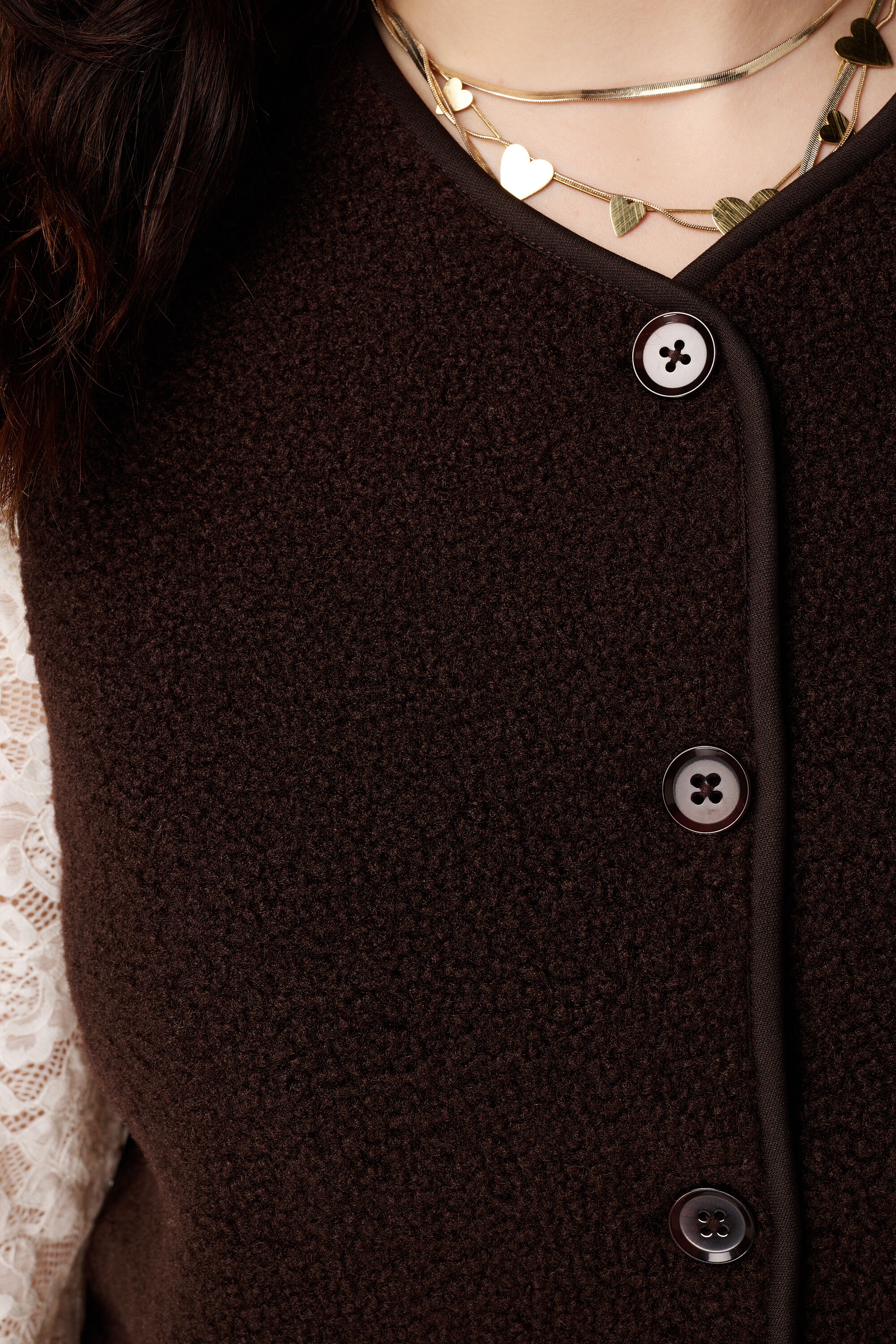 Teddy-Weste mit Knopfverschluss image number 6