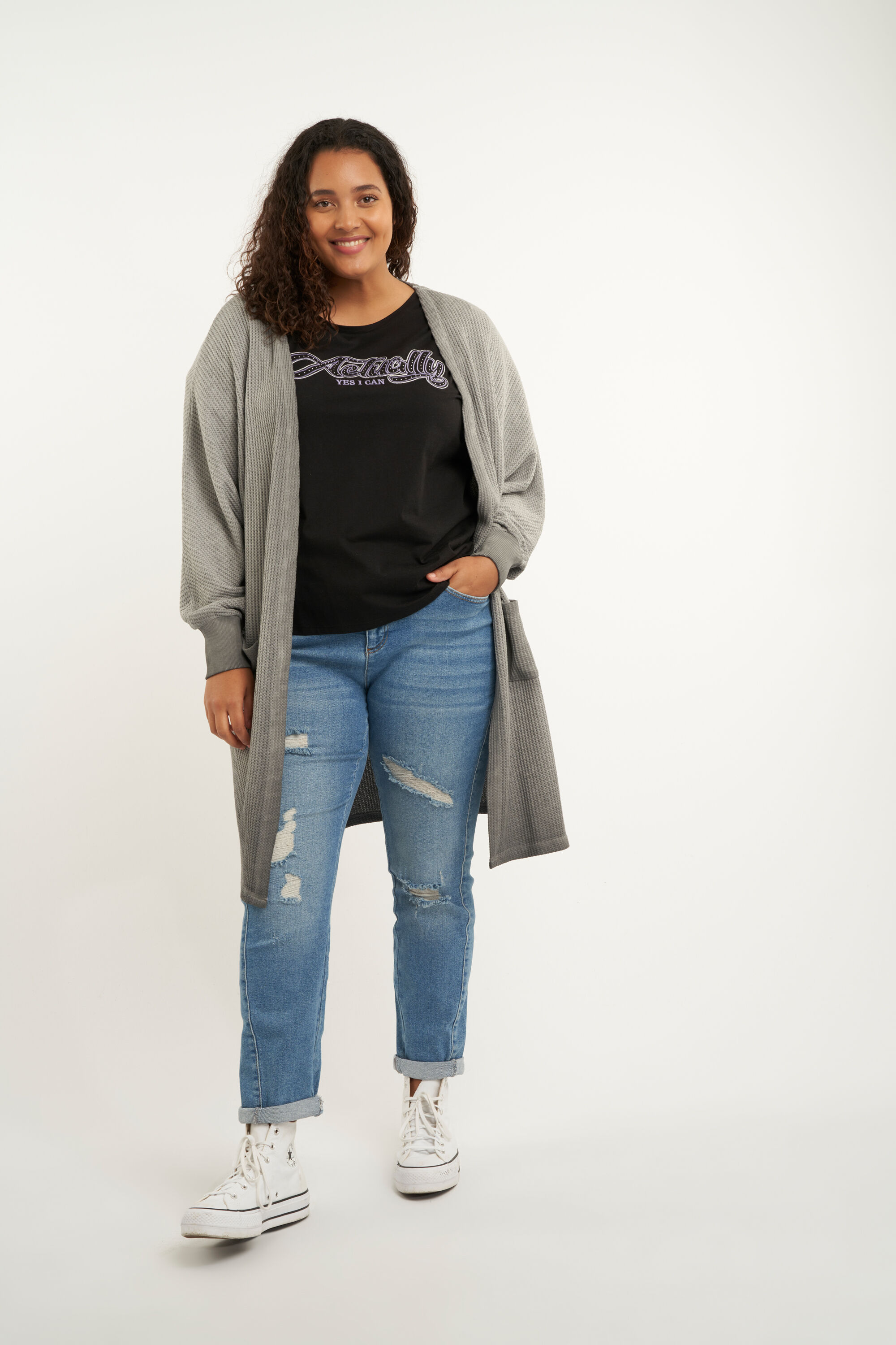 Offener Cardigan mit Taschen image number 5