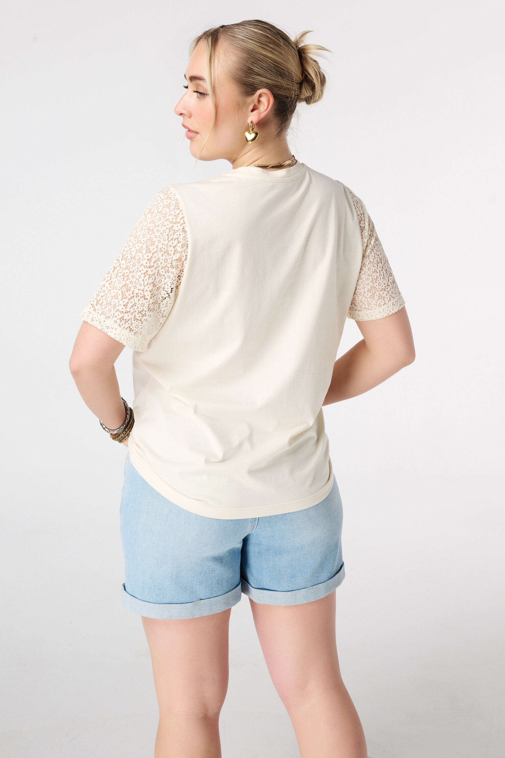 T-Shirt mit Spitzen&auml;rmeln image number 3