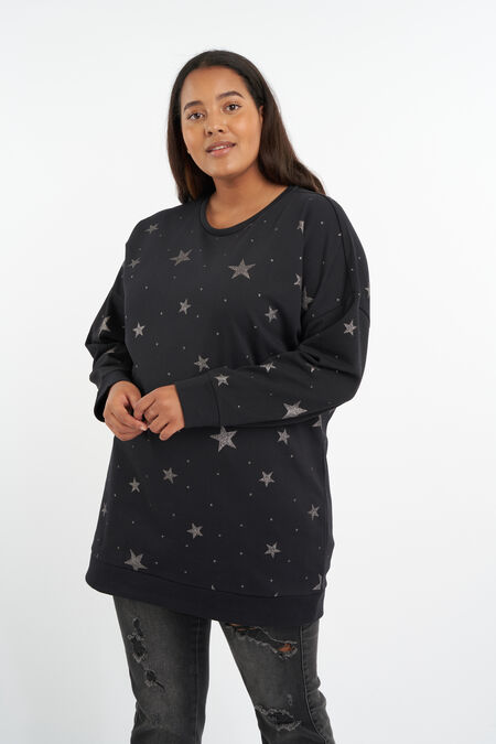 Sweatshirt mit Sternen-Print