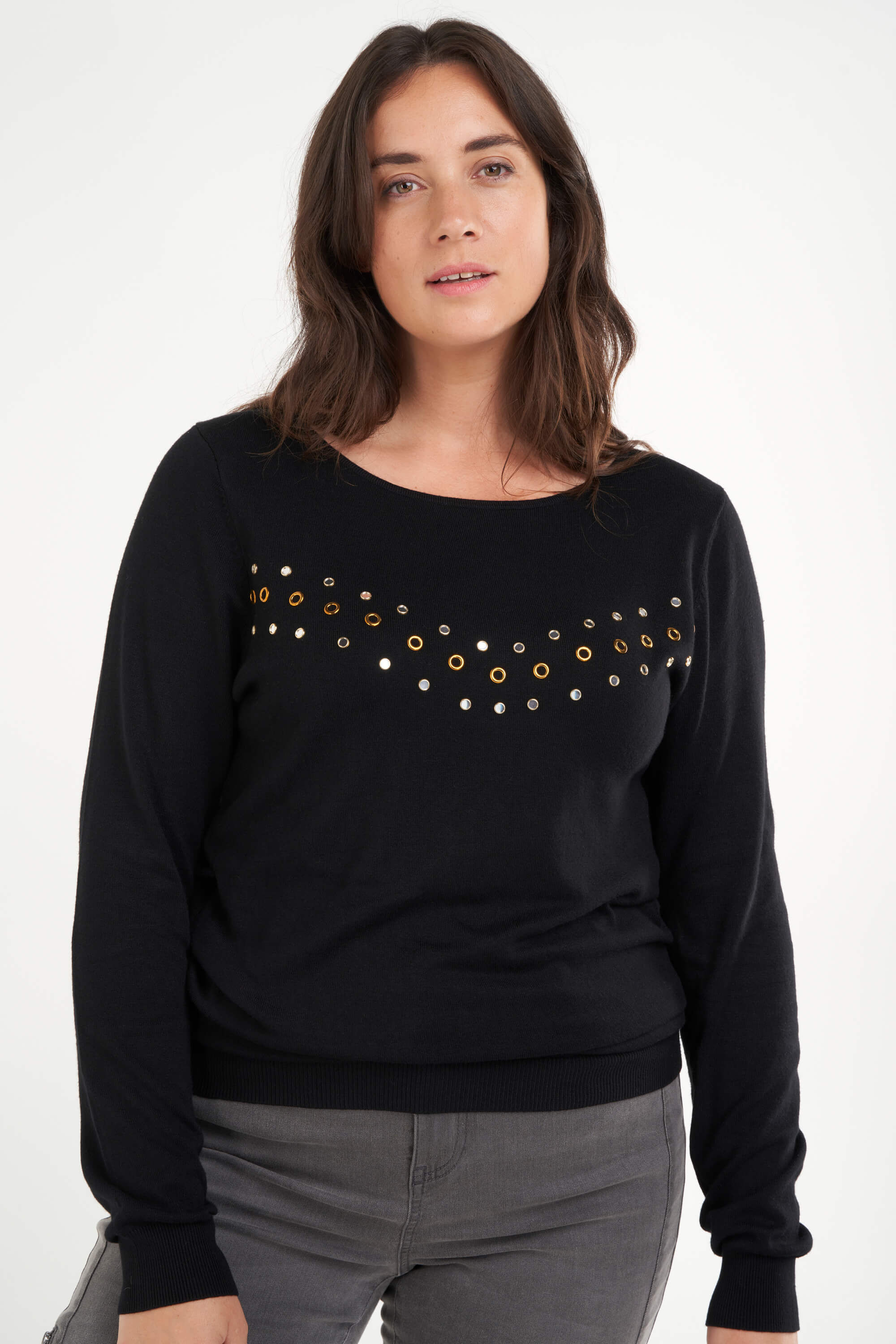 Pullover mit Nieten image number 0