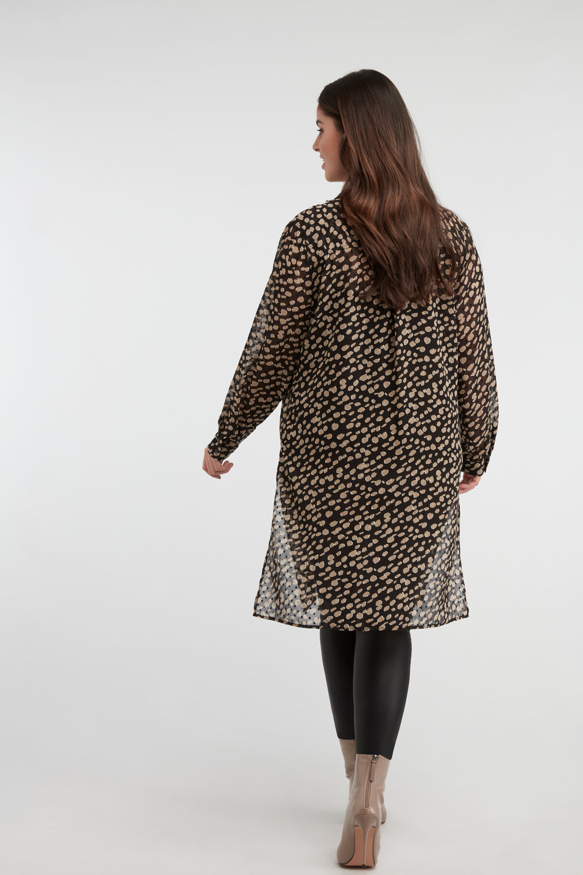 Lange Bluse mit Print image number 4