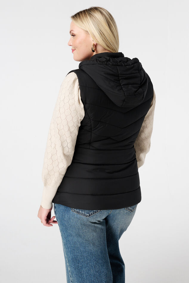 Gesteppte Weste mit Kapuze image number 3