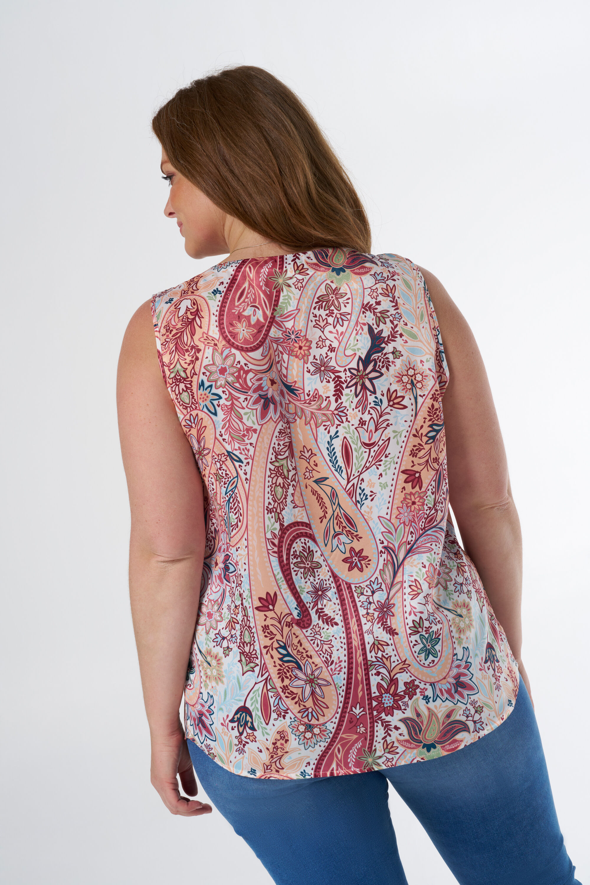 &Auml;rmelloses Top mit Satin image number 3