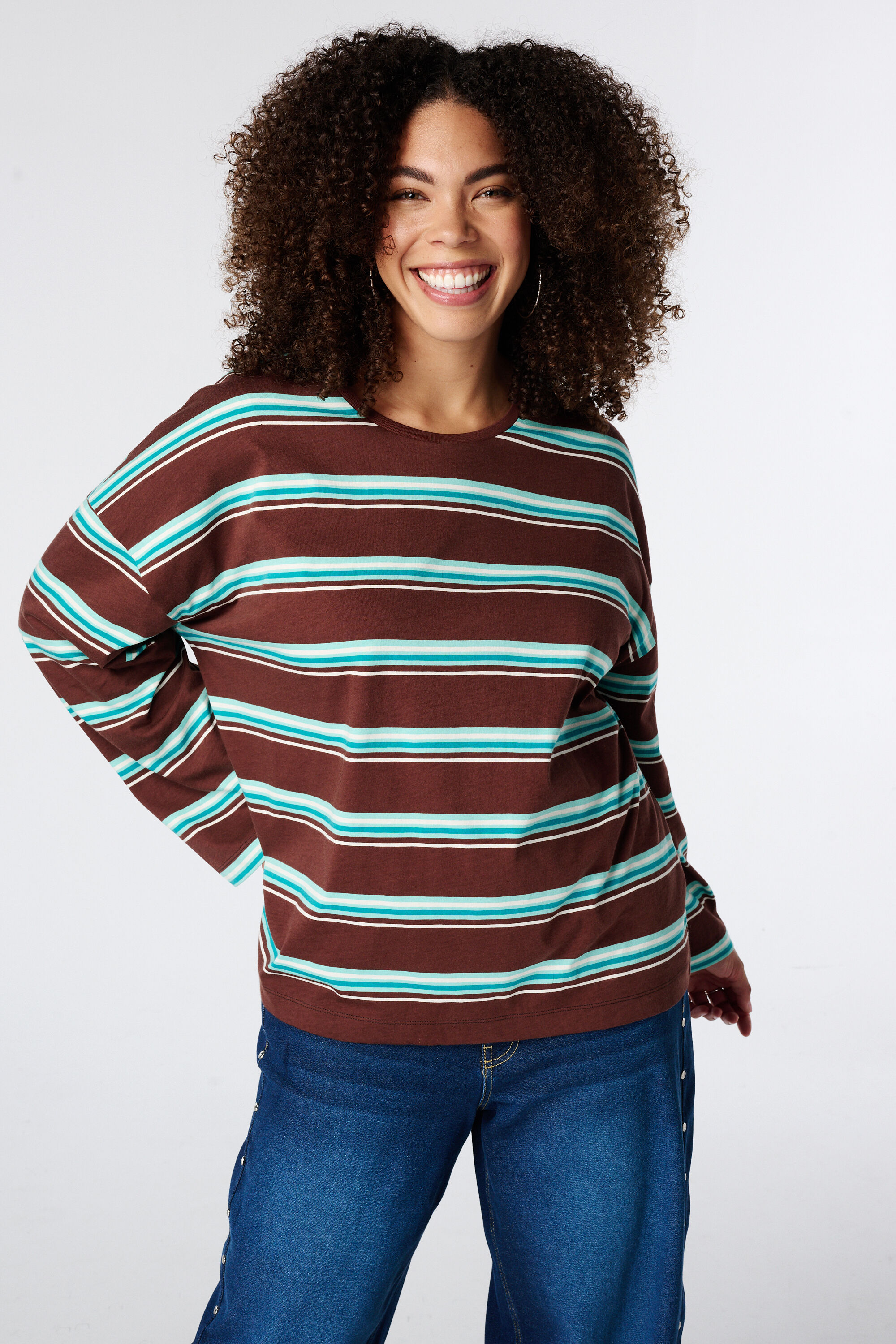 Gestreiftes Langarmshirt image number 0