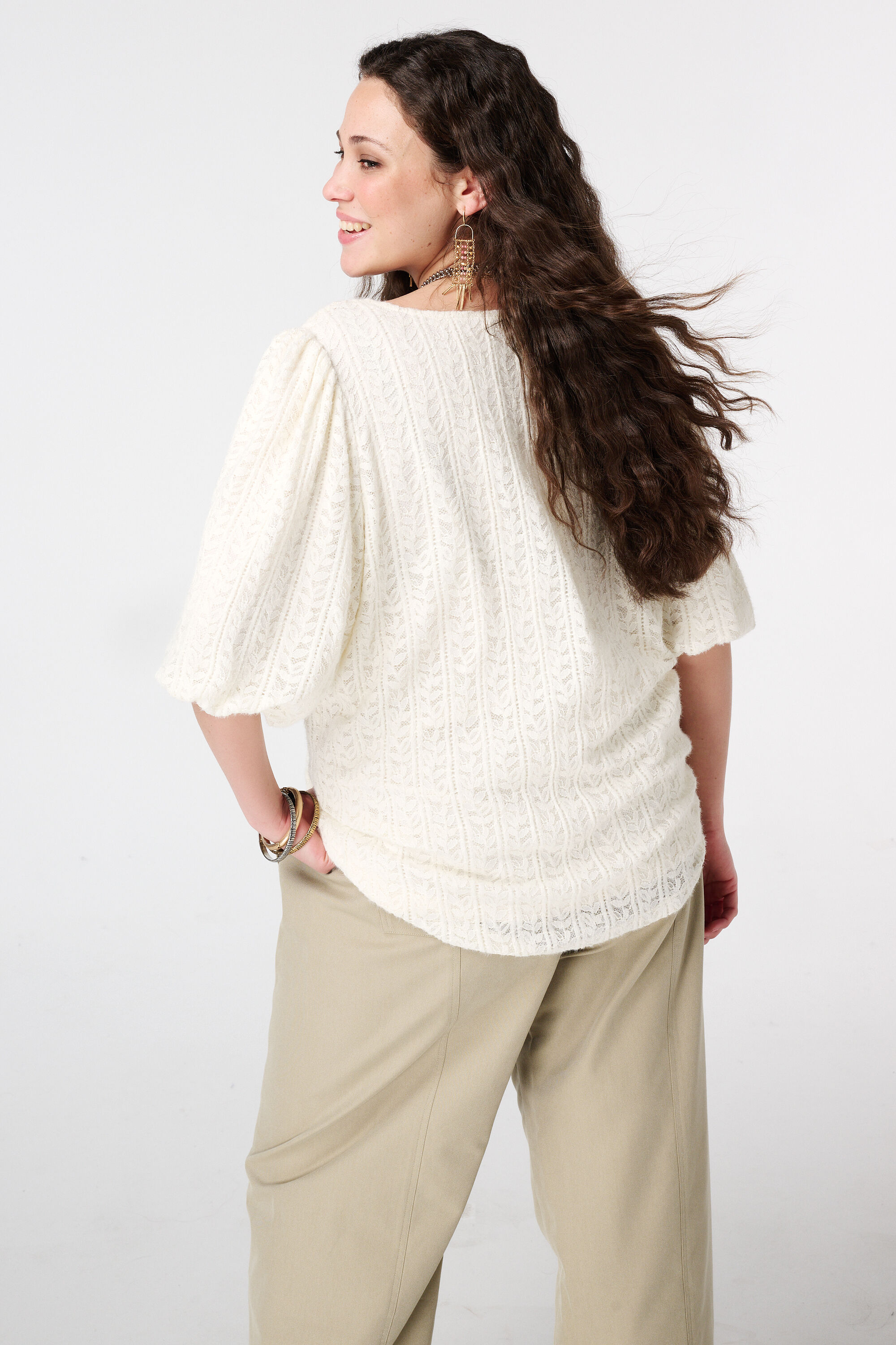 Spitzentop mit Puff&auml;rmeln image number 3