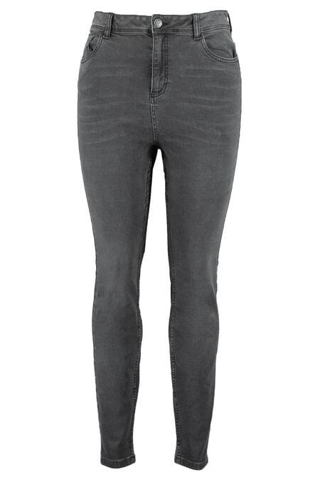 Skinny-Leg-Jeans mit hoher Taille CHERRY