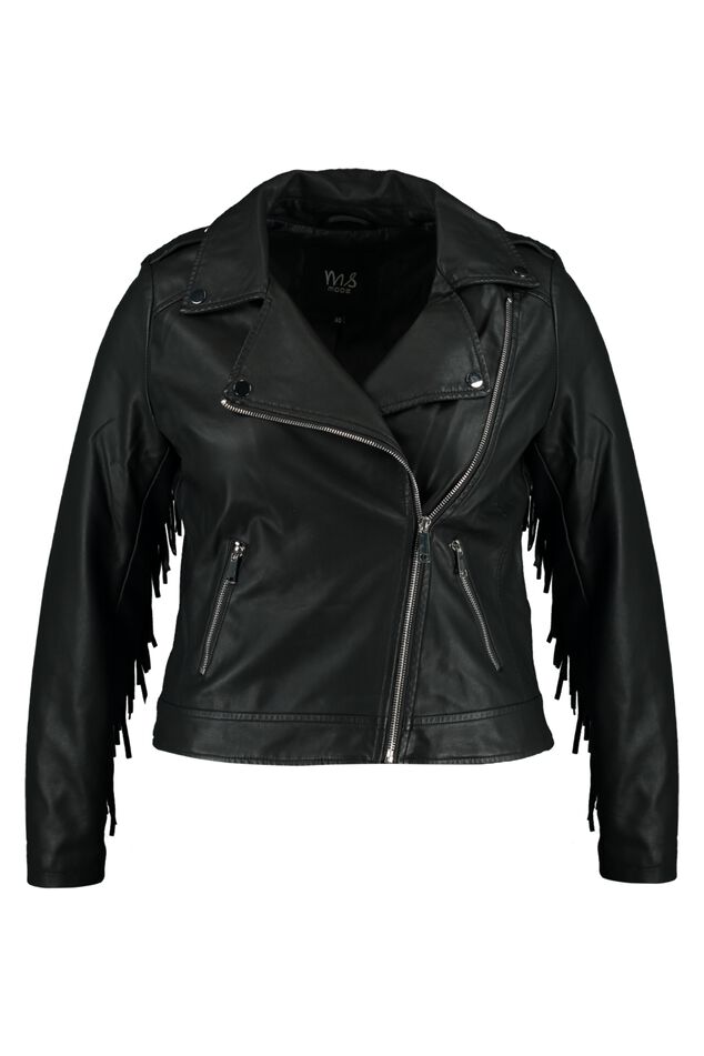 Kunstlederjacke mit Fransen image number 2