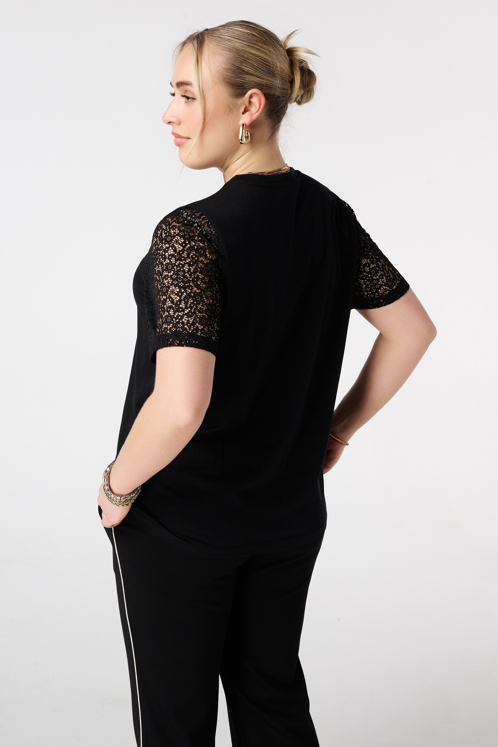 T-Shirt mit Spitzen&auml;rmeln image number 3