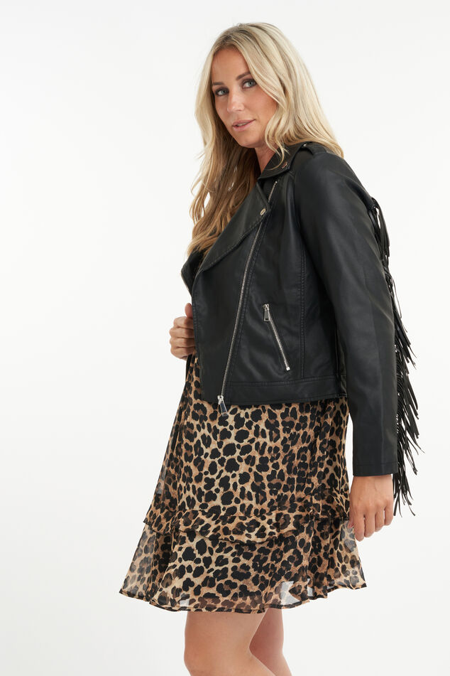 Kunstlederjacke mit Fransen image number 6