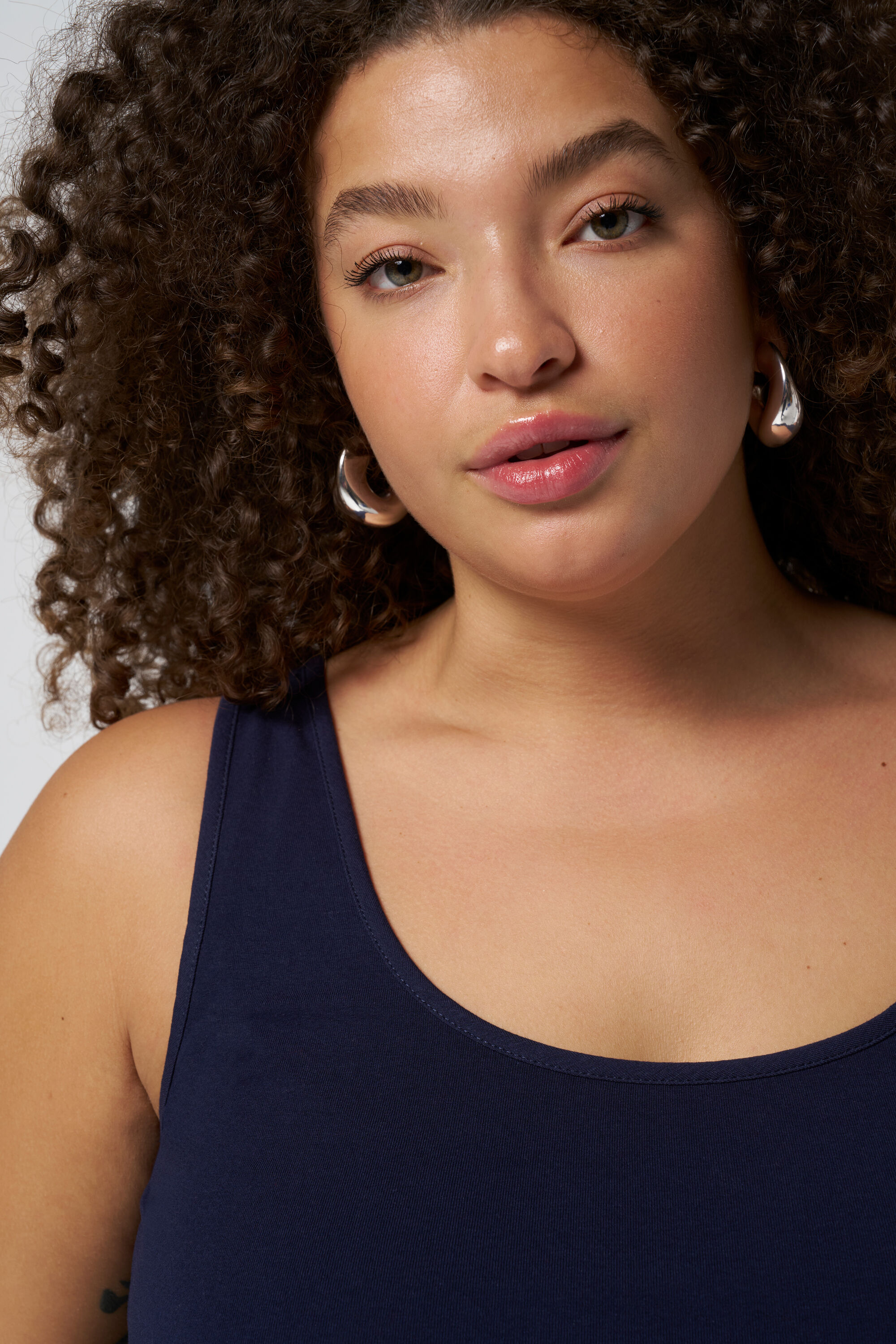 Langes Baumwoll-Singlet image number 4