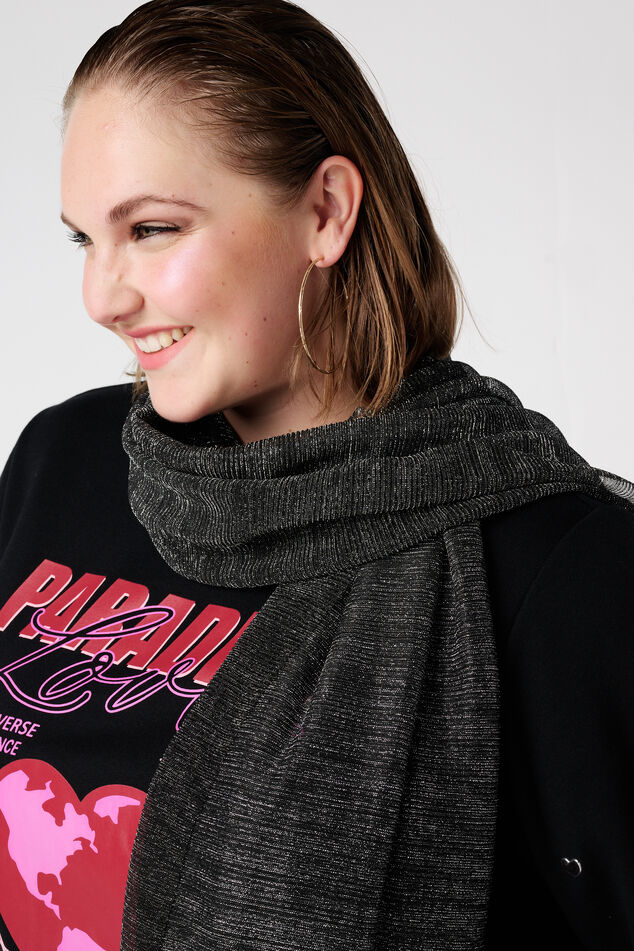 Plissierter Schal mit Lurex image number 2