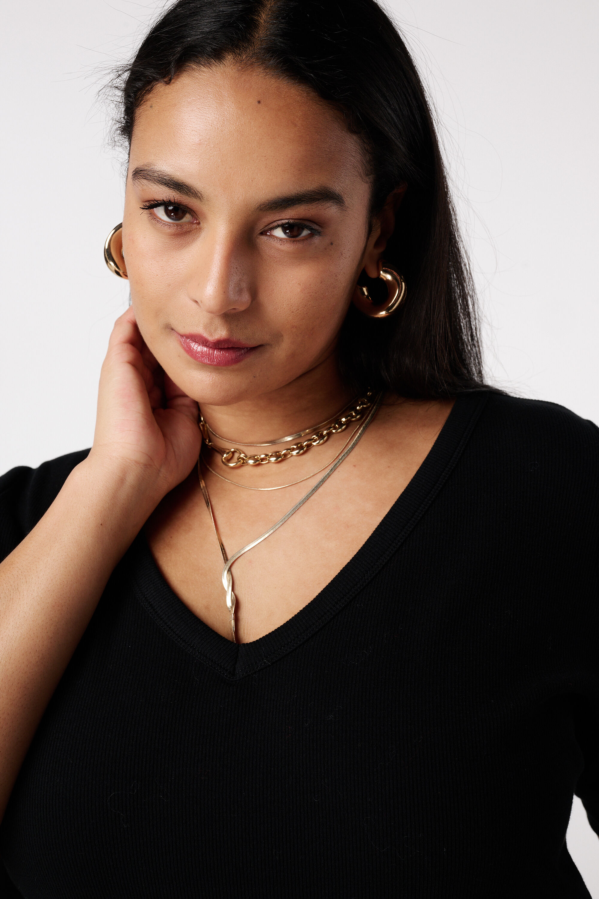 Ripp-Top mit V-Ausschnitt image number 4