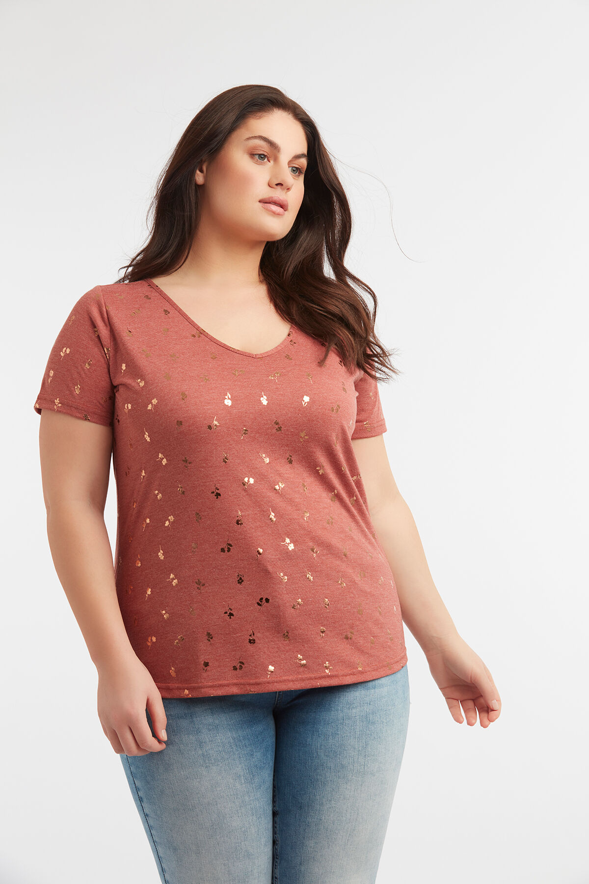 T-Shirt mit Folien-Print image number 4